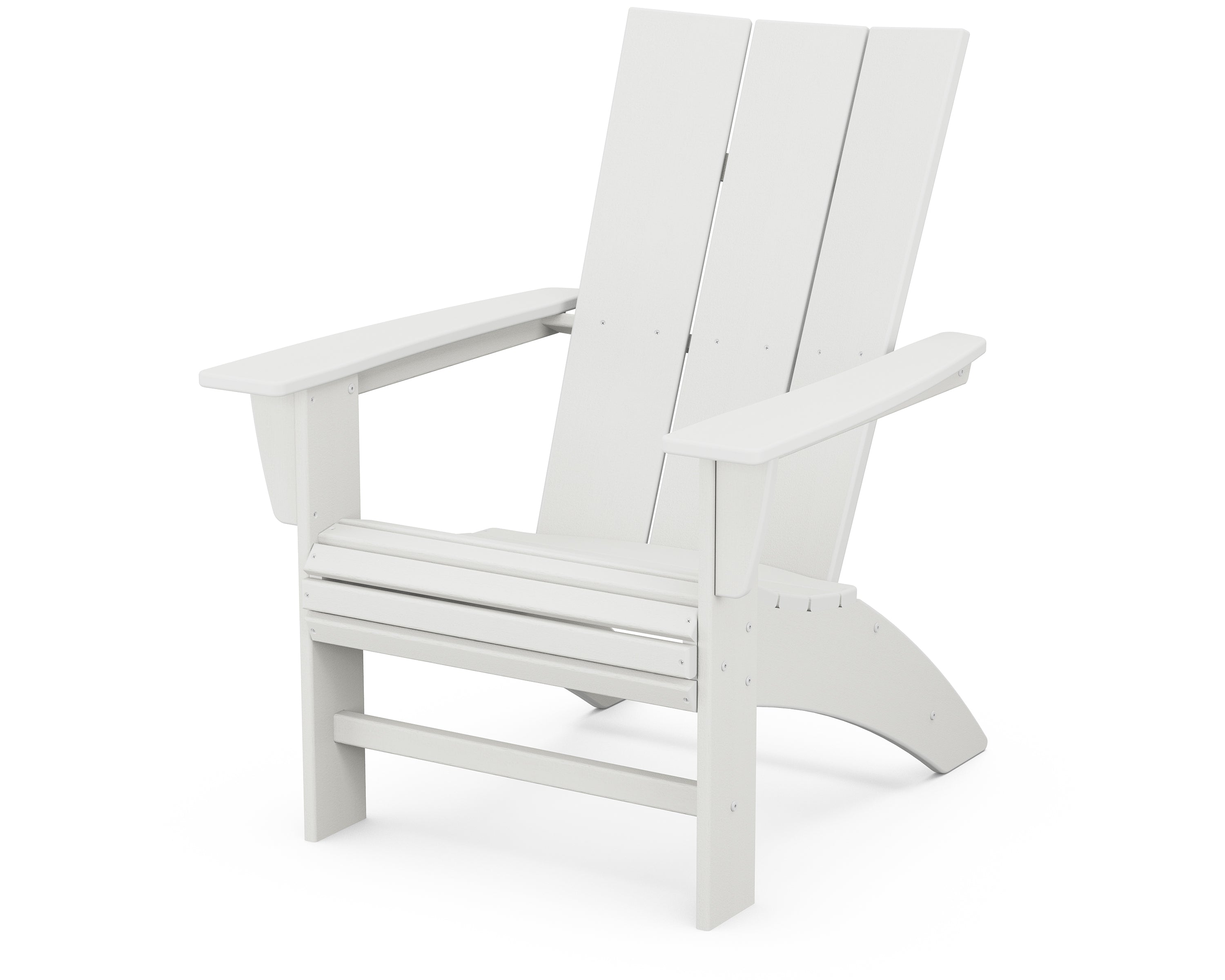 POLYWOOD Modern Curveback Adirondack Chair in Vintage White