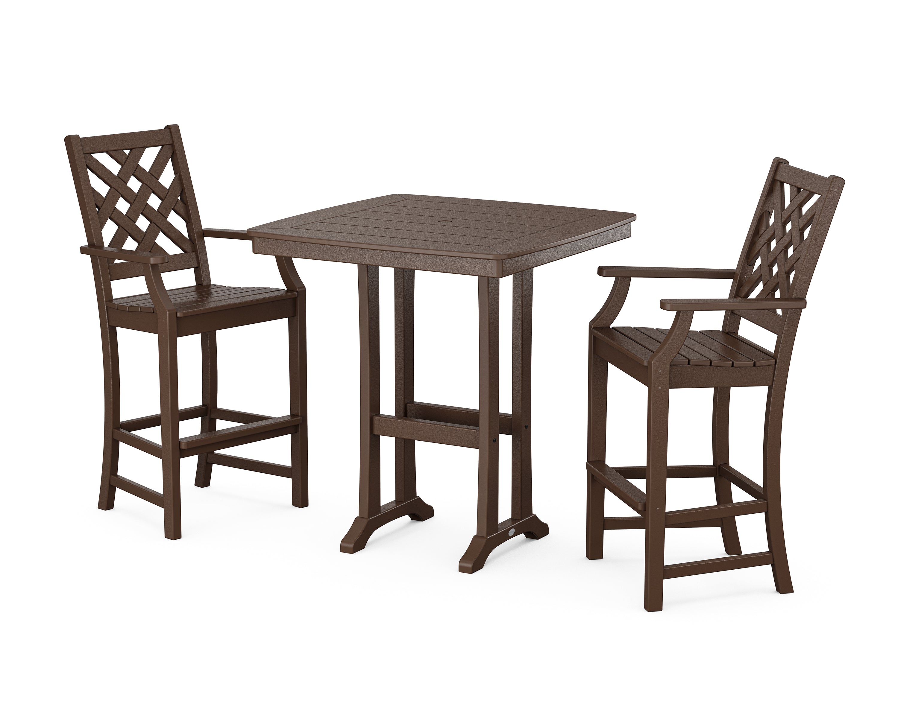 Country Living Wovendale 3-Piece Bar Set in Mahogany