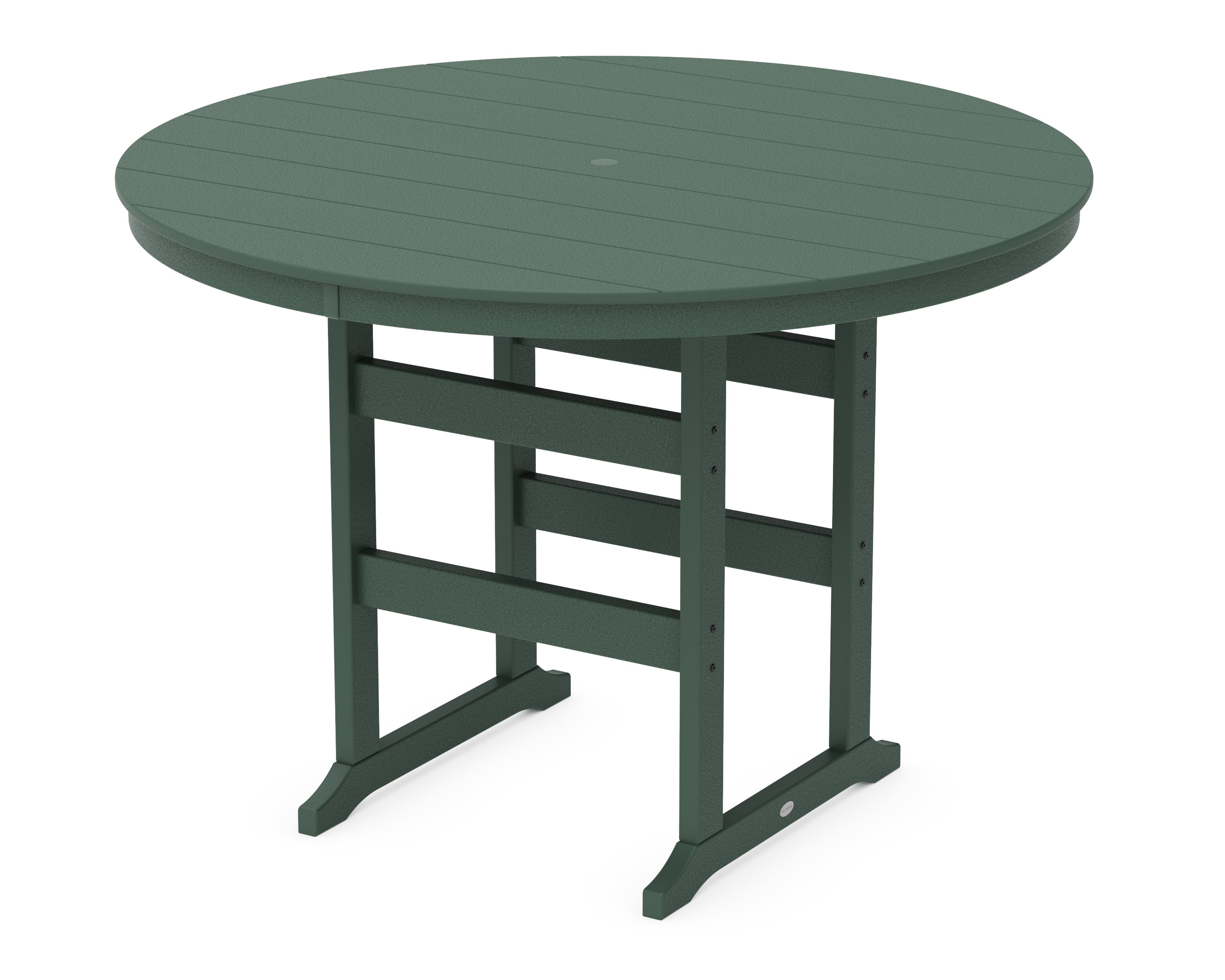POLYWOOD 60” Round Farmhouse Bar Table in Green