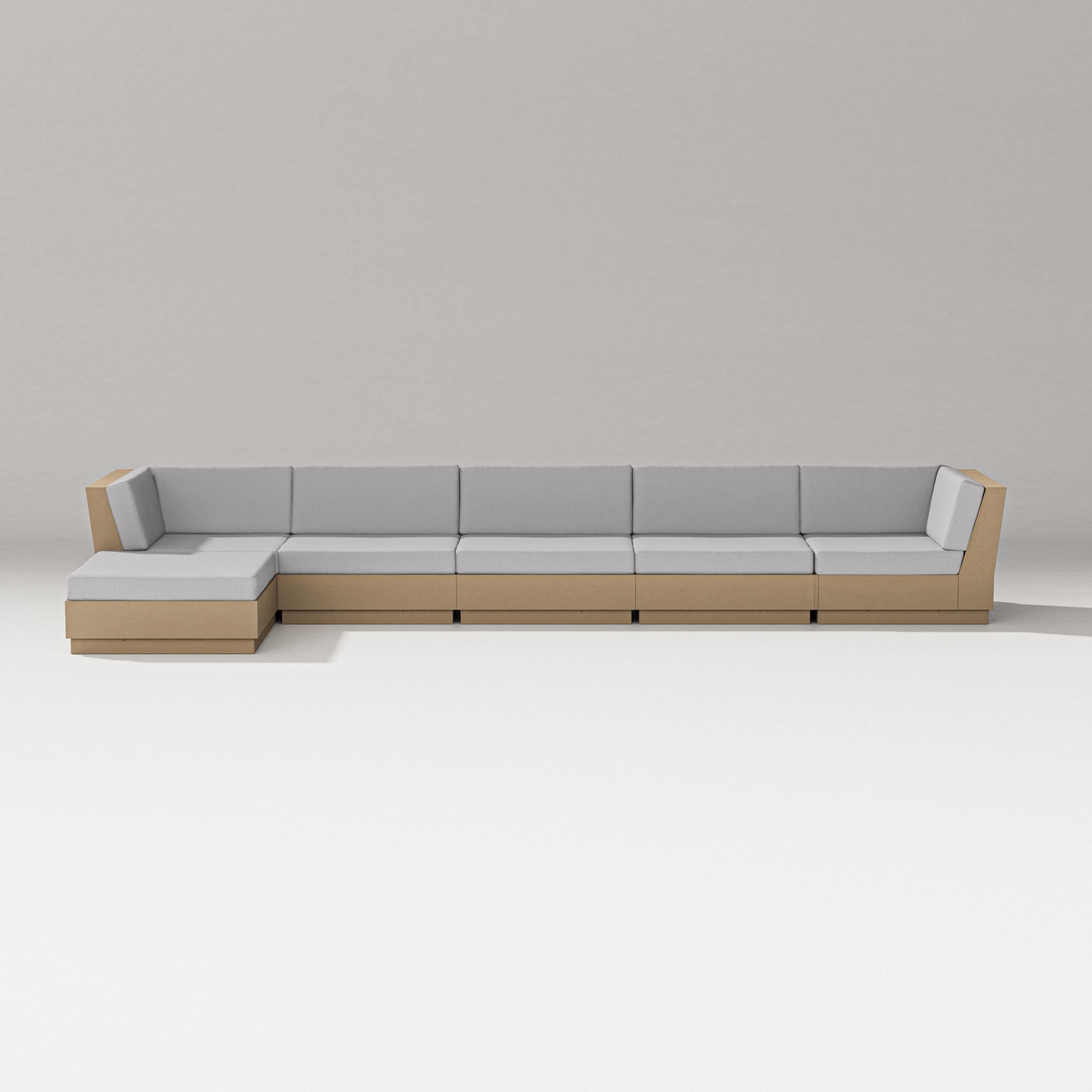 PW Designer Series Elevate 6-Piece Chaise Sectional in Vintage Sahara / Granite