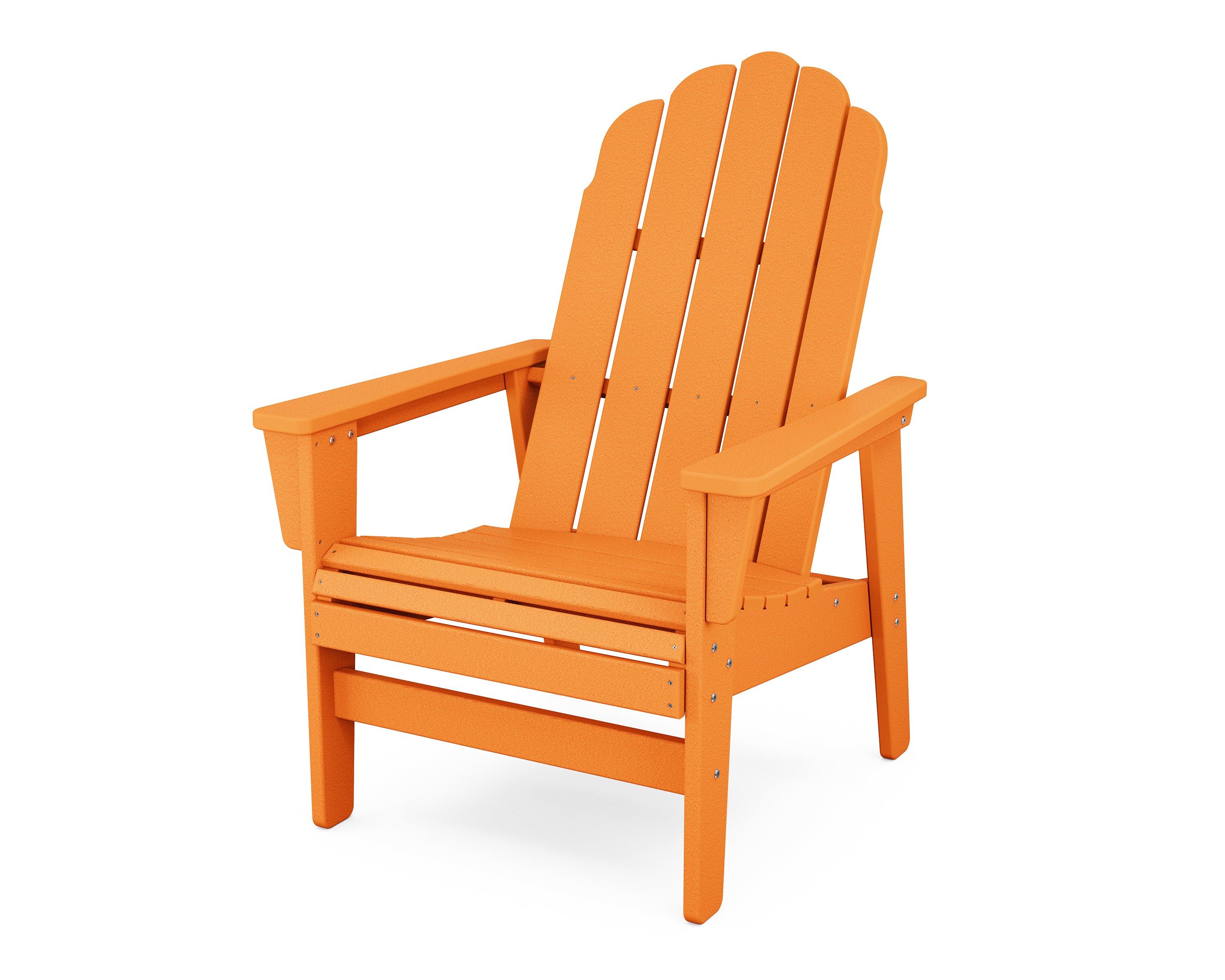 POLYWOOD Vineyard Grand Upright Adirondack Chair in Tangerine