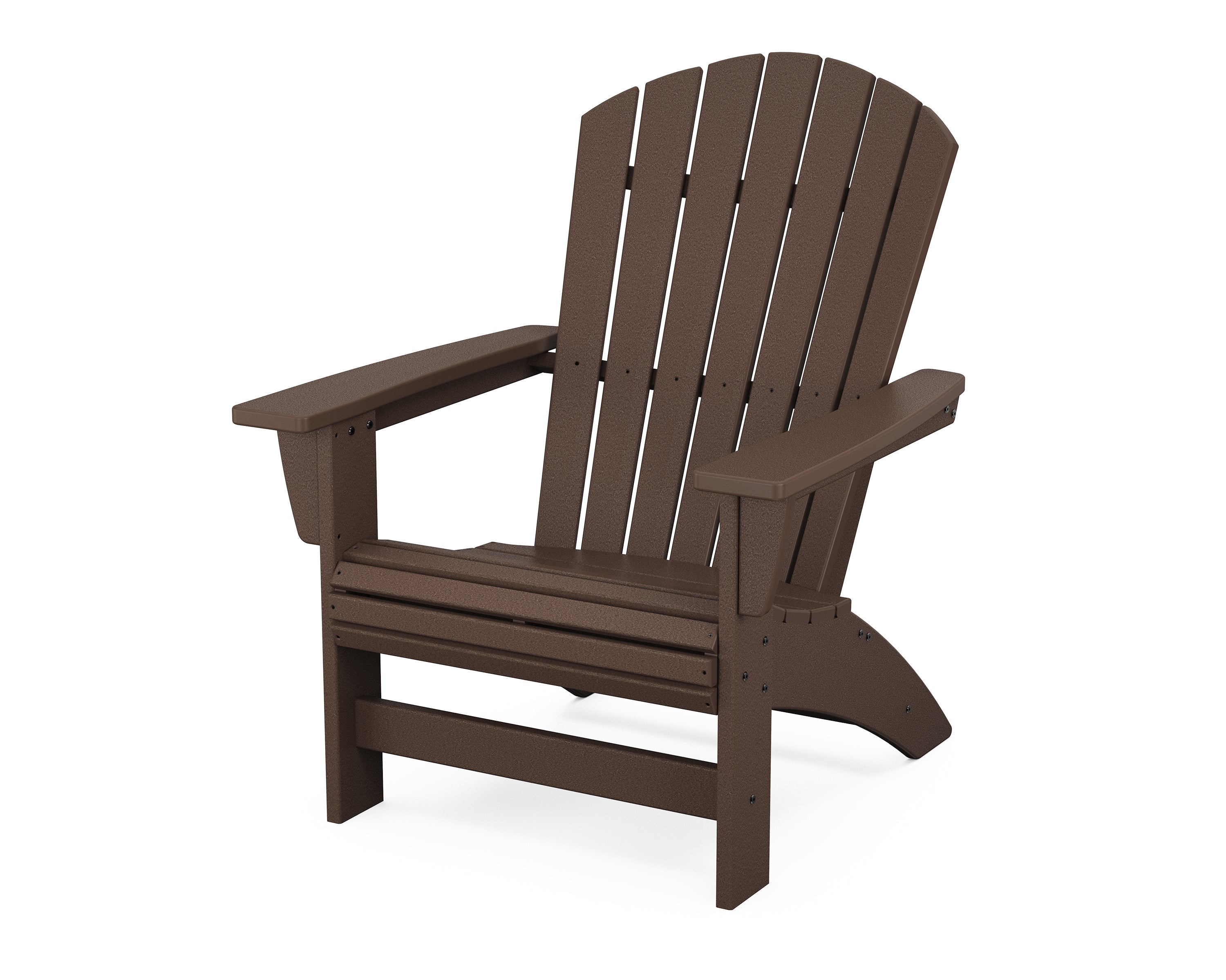 POLYWOOD Nautical Grand Adirondack Chair in Mahogany