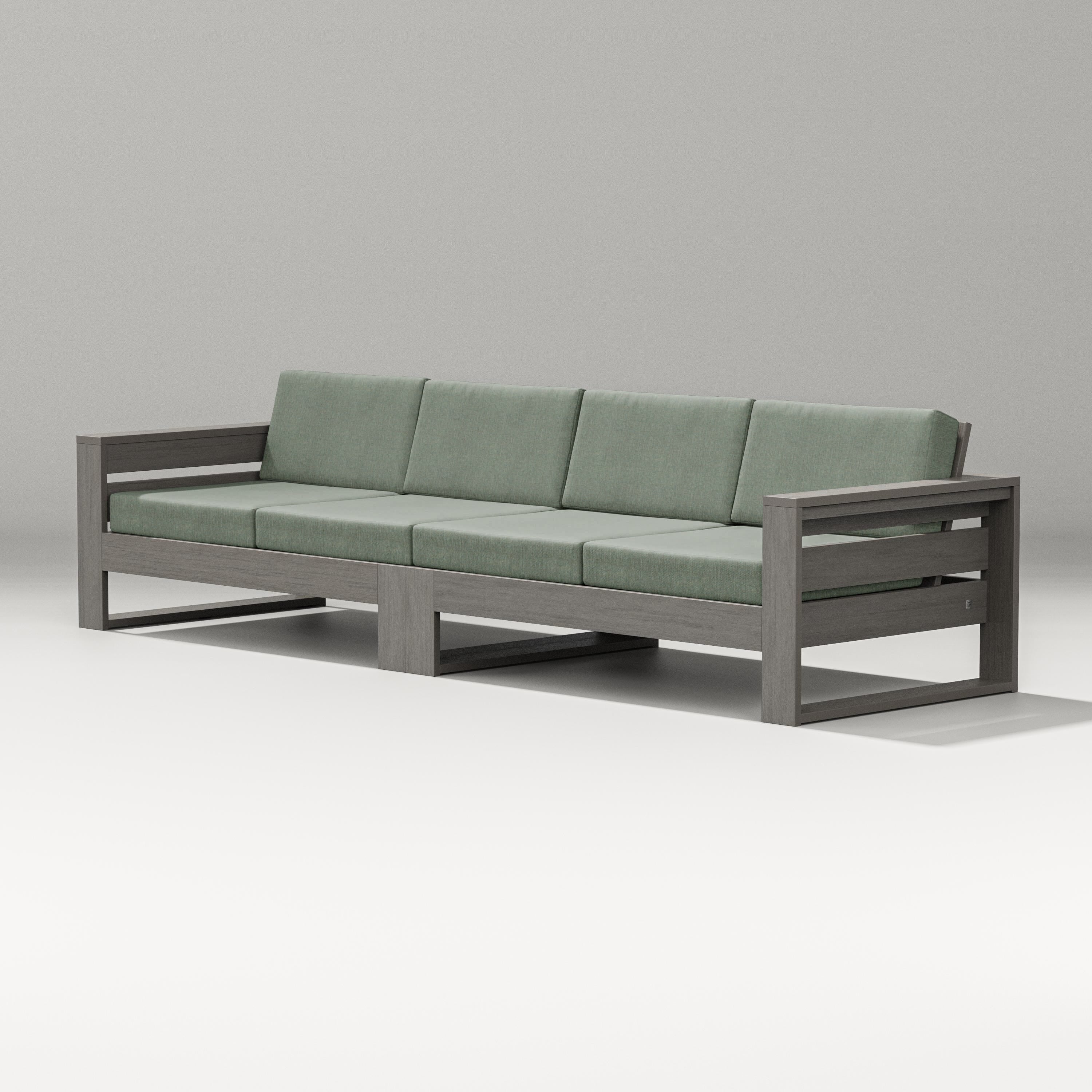 PW Designer Series Latitude Straight Sectional in Driftwood / Cast Sage
