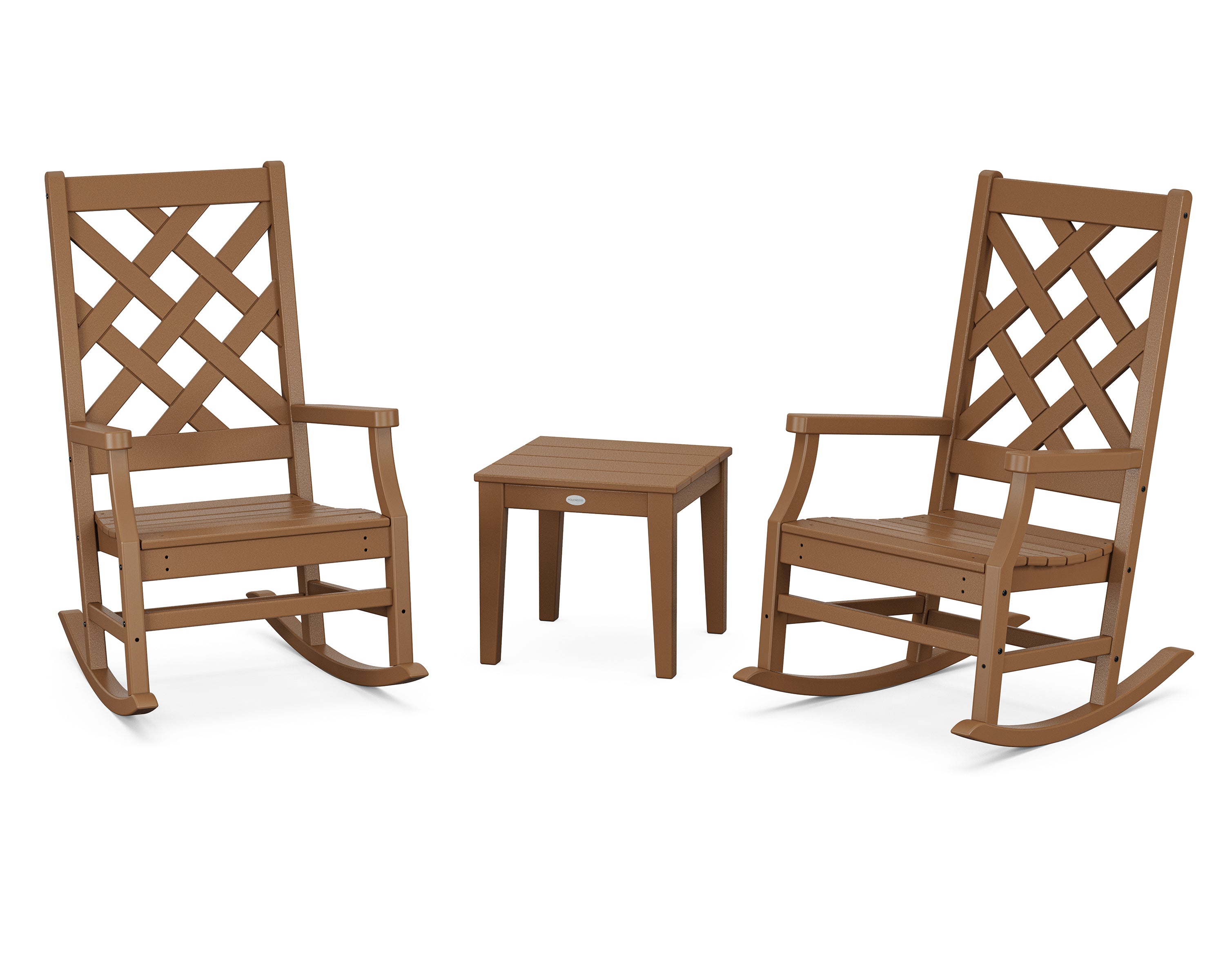Country Living Wovendale 3-Piece Rocking Chair Set in Teak