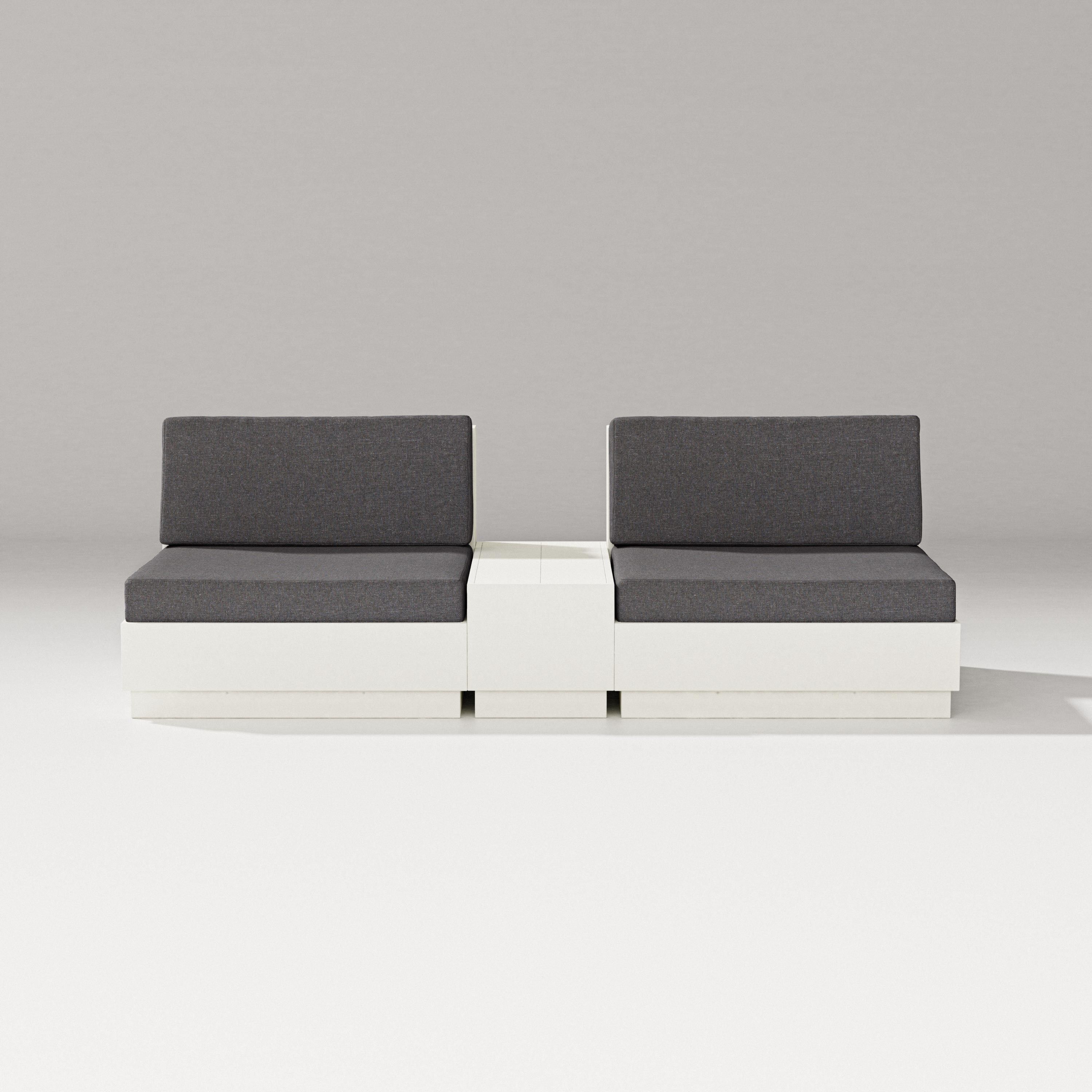PW Designer Series Elevate Lounge Chair Set in Vintage White / Ash Charcoal