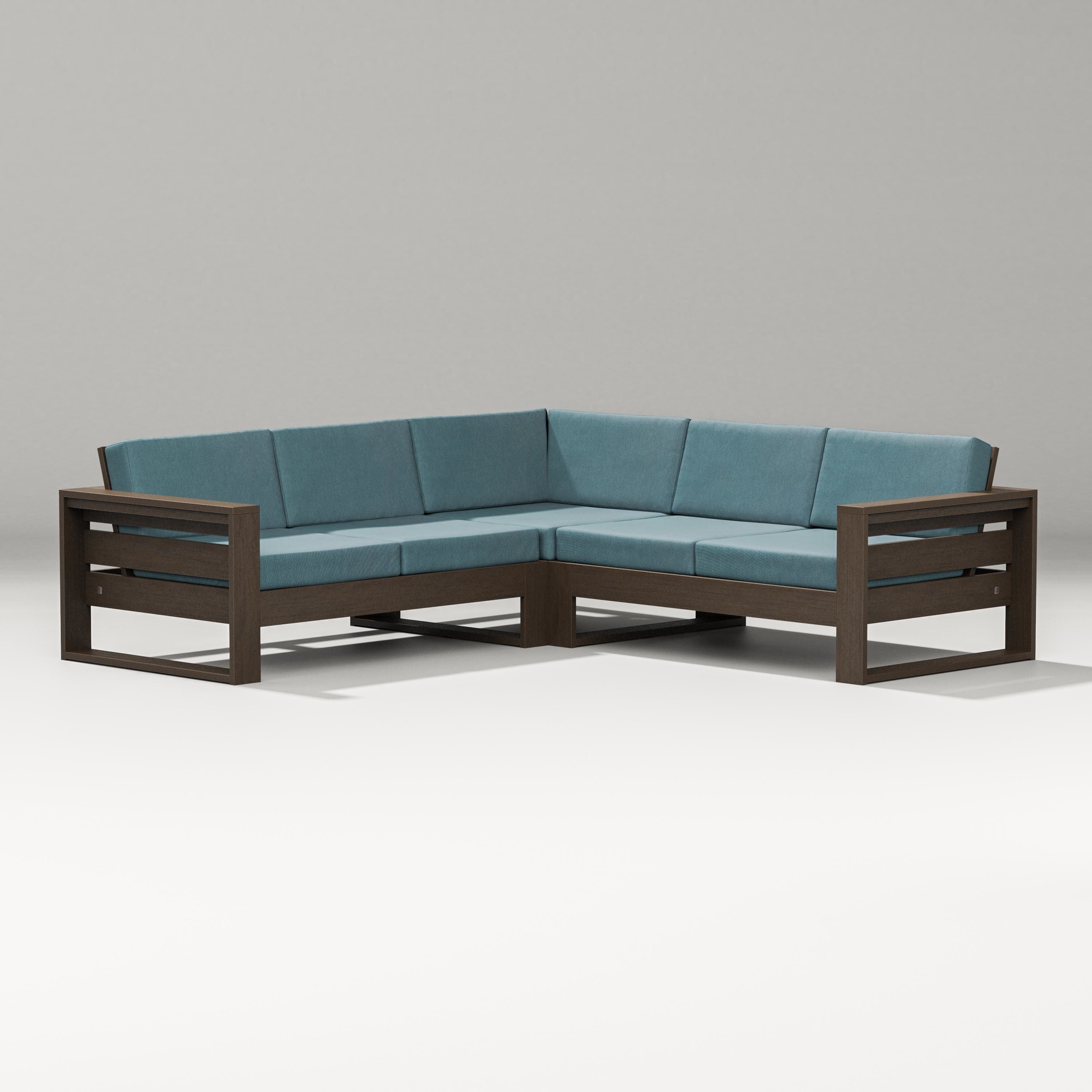 PW Designer Series Latitude Corner Sectional in Kona / Ocean Teal