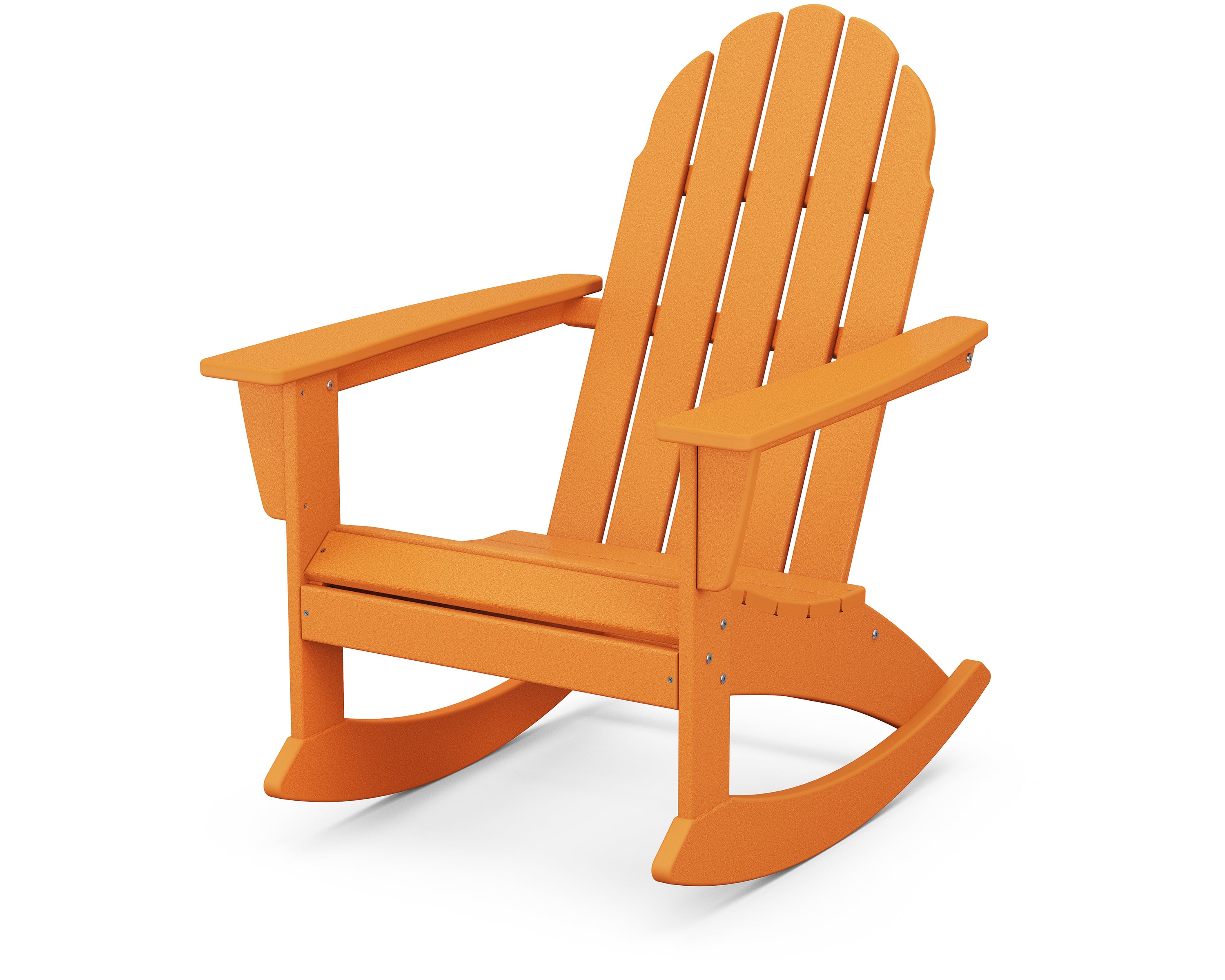 POLYWOOD® Vineyard Adirondack Rocking Chair in Tangerine