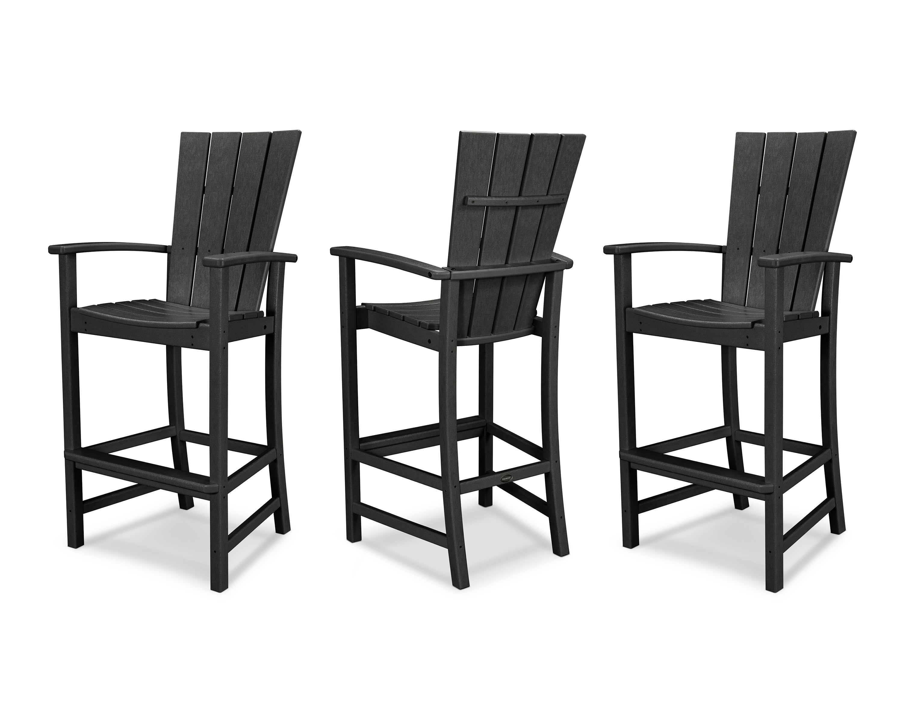 POLYWOOD® Quattro 3-Piece Bar Set in Black