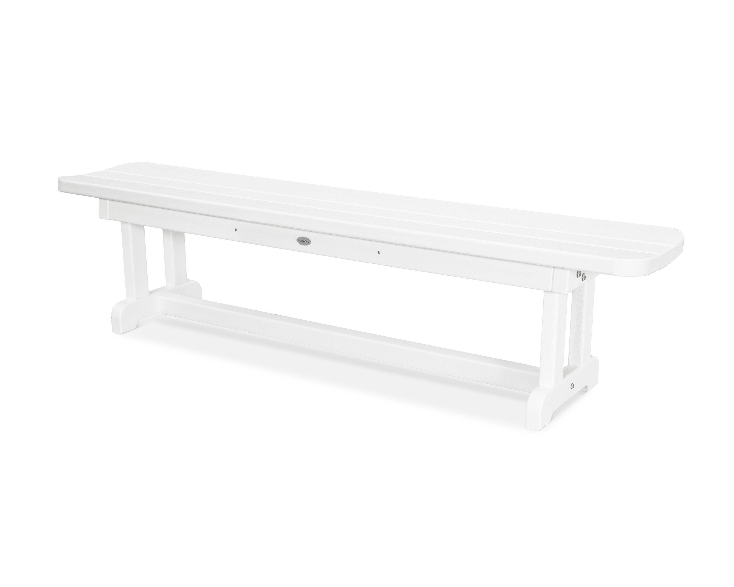 POLYWOOD® Park 72" Harvester Backless Bench in White