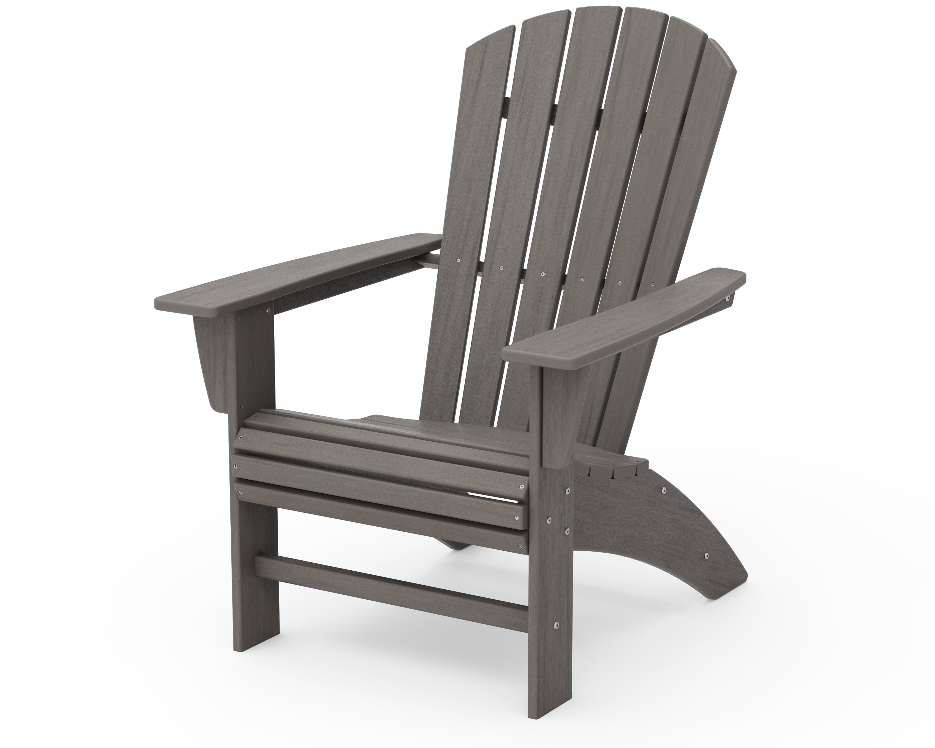 POLYWOOD Nautical Curveback Adirondack Chair in Driftwood