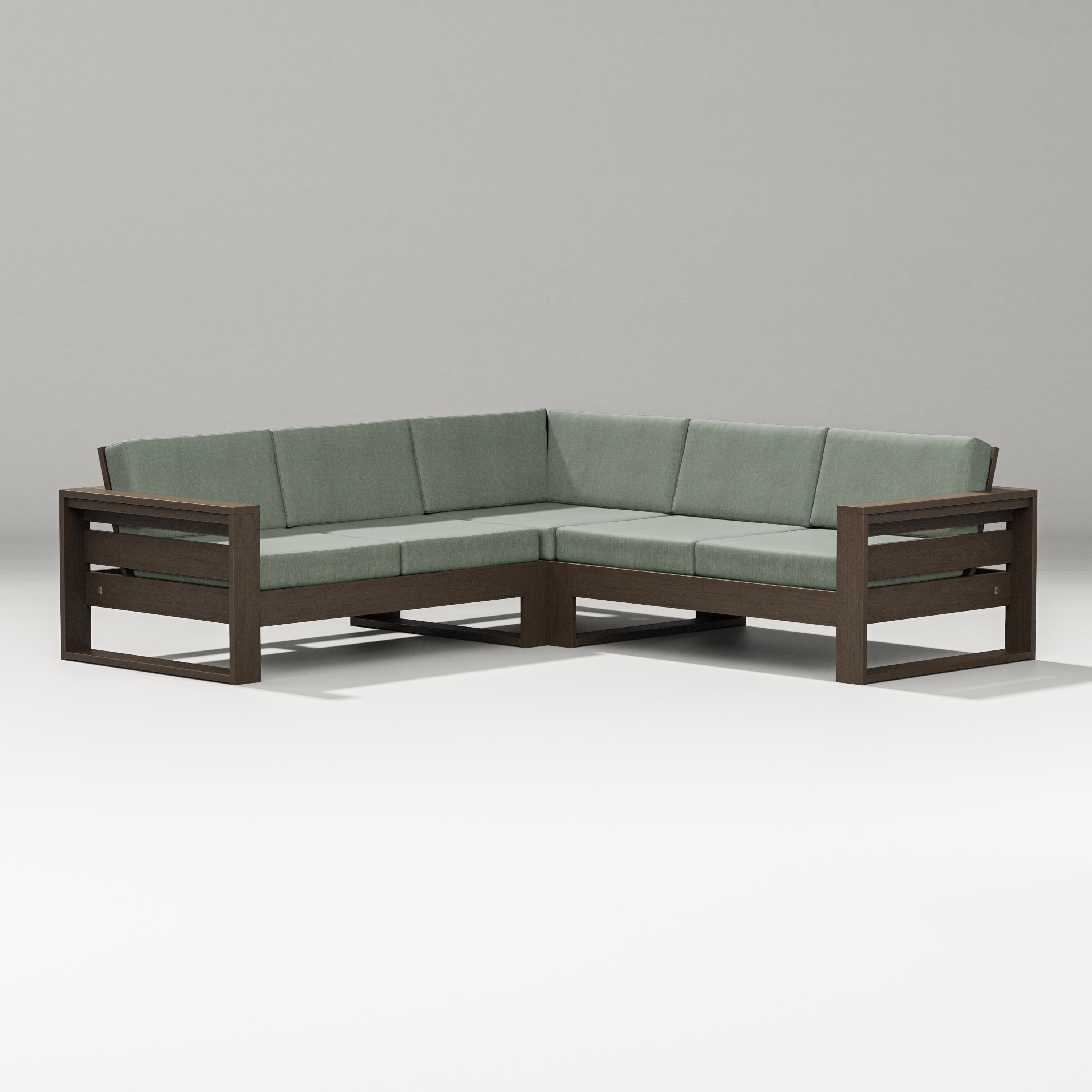PW Designer Series Latitude Corner Sectional in Kona / Cast Sage