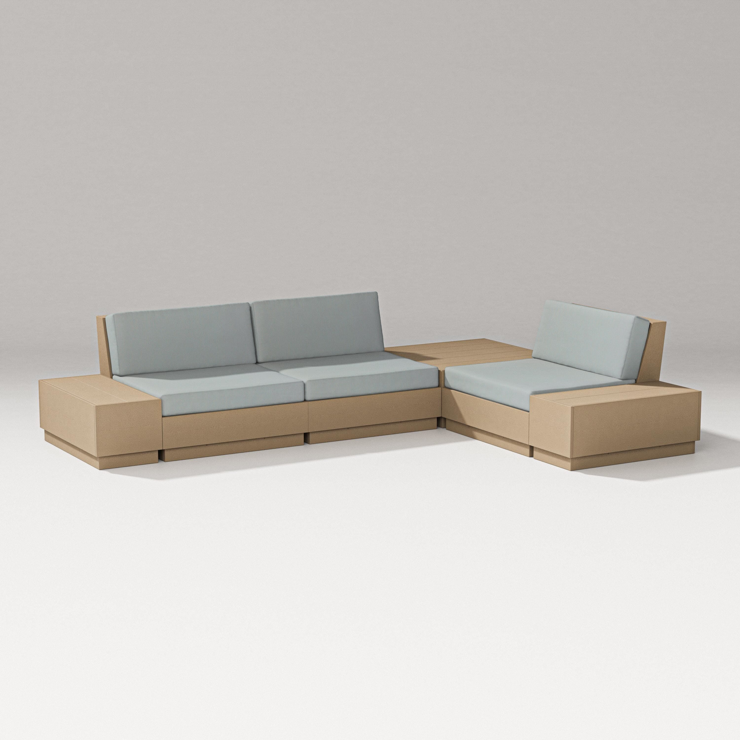 PW Designer Series Elevate 6-Piece Corner Sectional in Vintage Sahara / Spa
