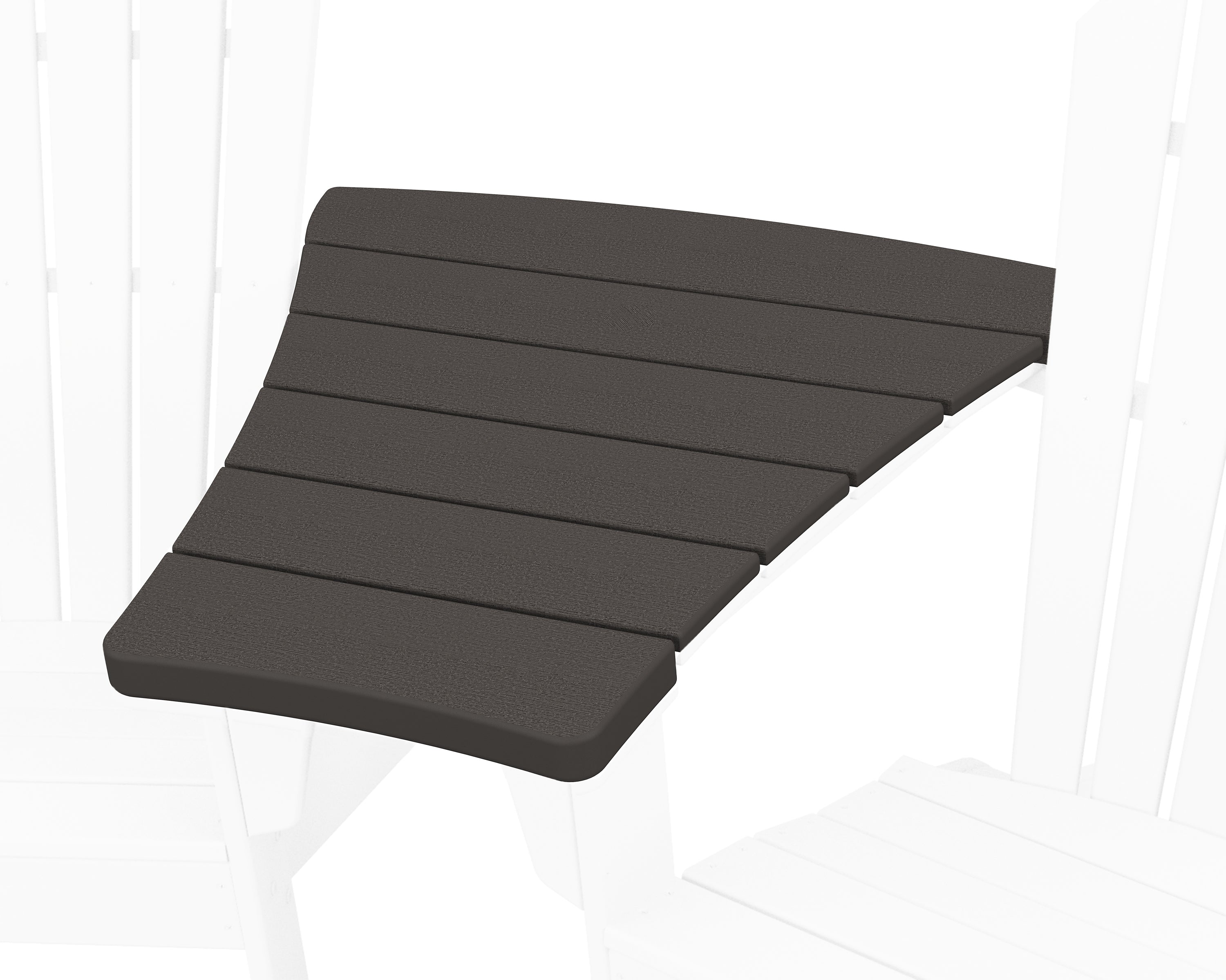 POLYWOOD Angled Adirondack Connecting Table in Vintage Coffee