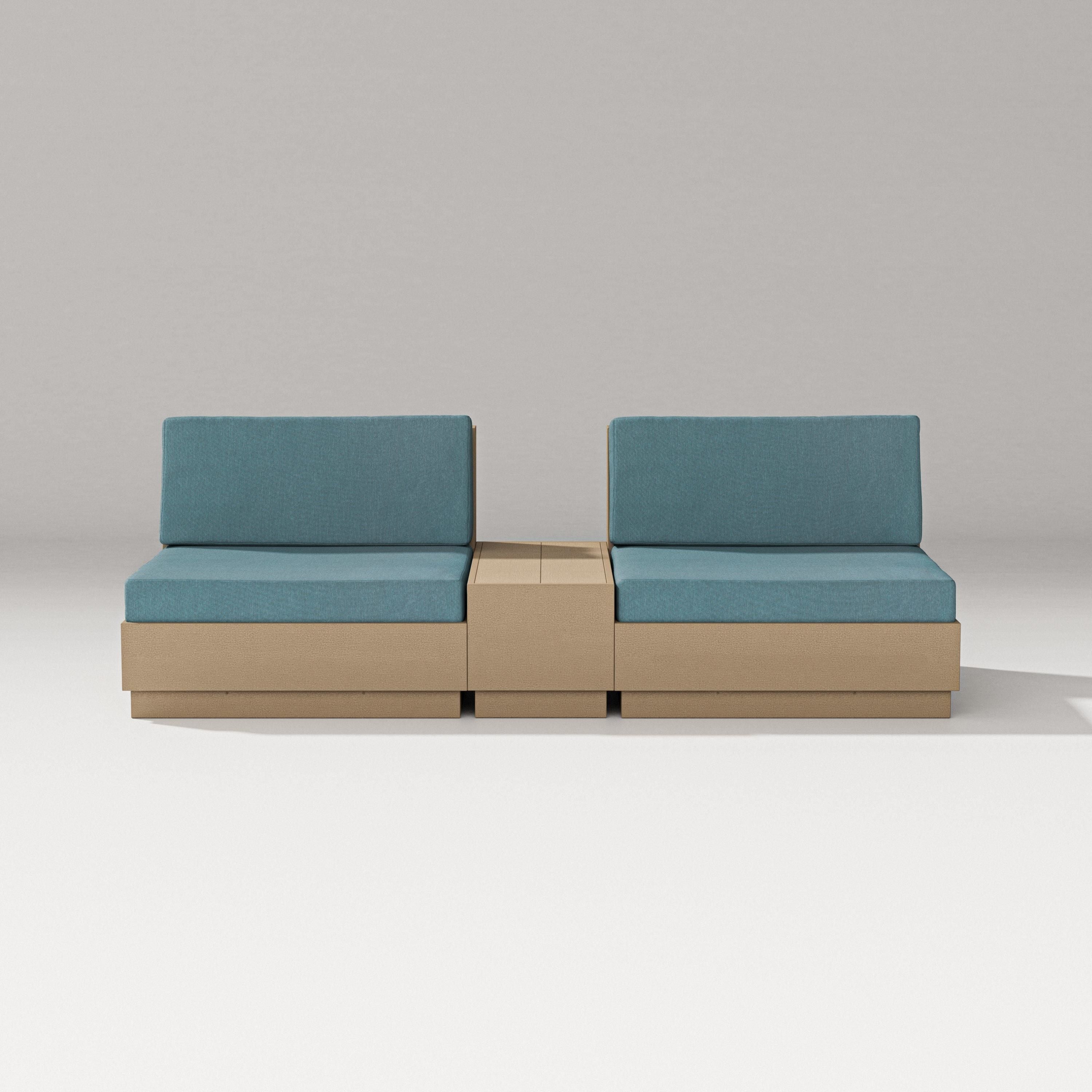 PW Designer Series Elevate Lounge Chair Set in Vintage Sahara / Ocean Teal