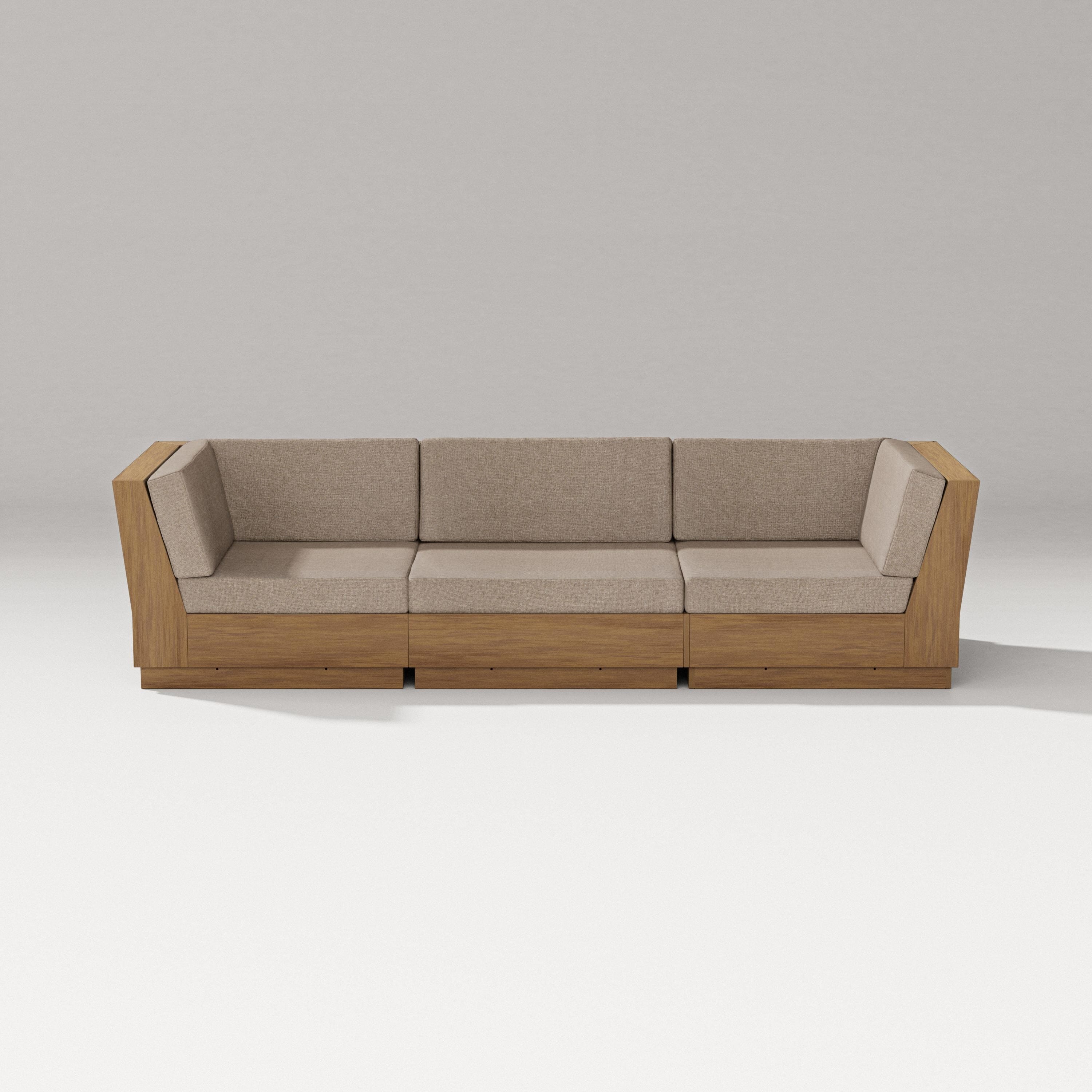 PW Designer Series Elevate Sofa Sectional in Natural / Spiced Burlap