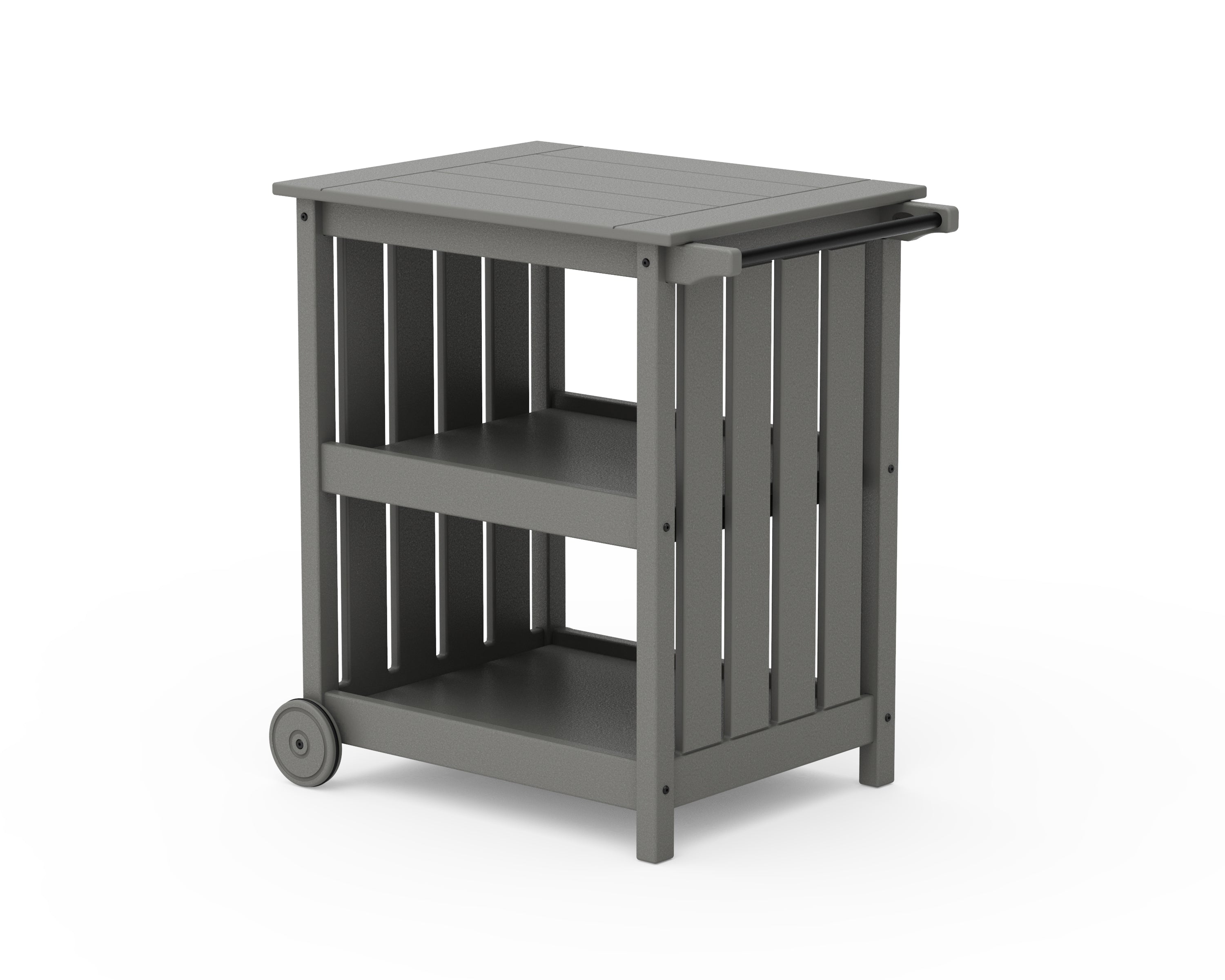 POLYWOOD Vineyard Bar Cart in Slate Grey