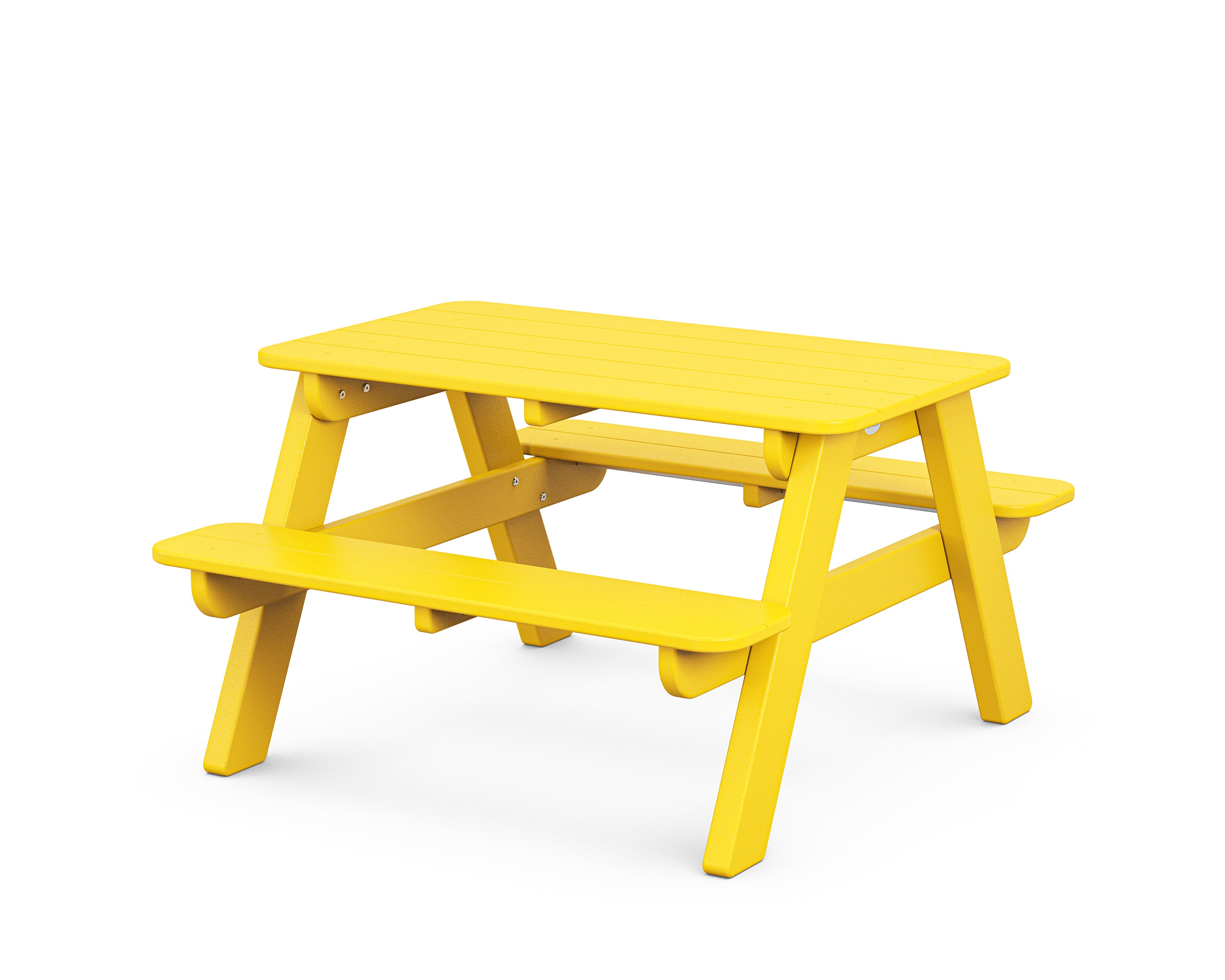 POLYWOOD Kids Outdoor Picnic Table in Lemon
