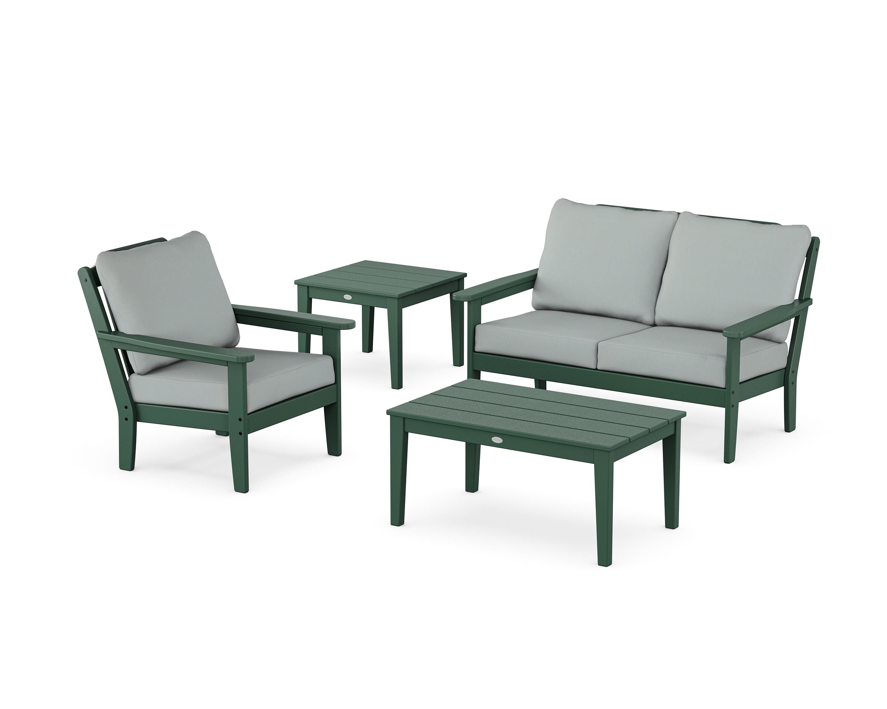 Country Living Wovendale 4-Piece Deep Seating Set in Green / Spa