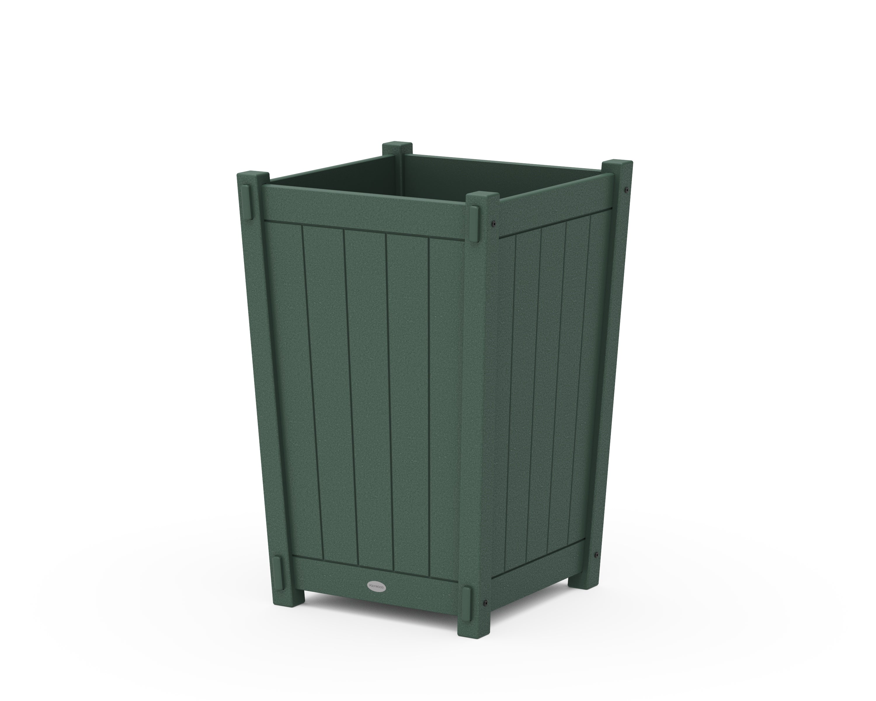 POLYWOOD Vineyard Large Tapered Square Planter Box in Green
