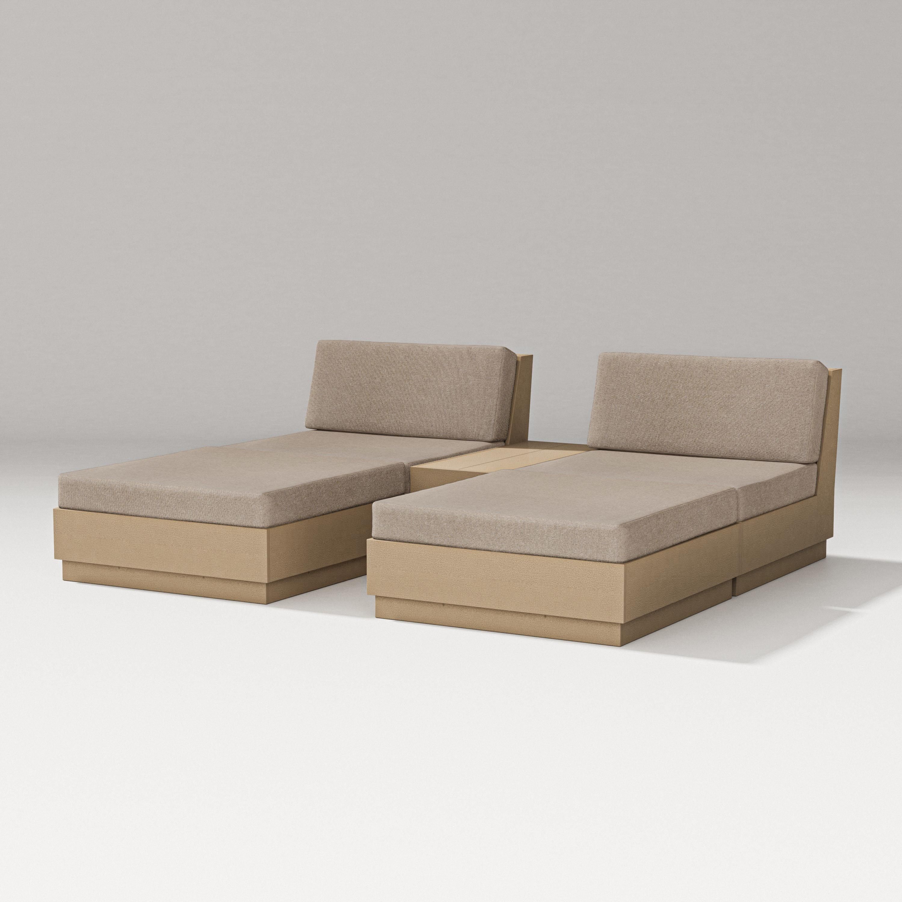 PW Designer Series Elevate Double Chaise Set in Vintage Sahara / Spiced Burlap