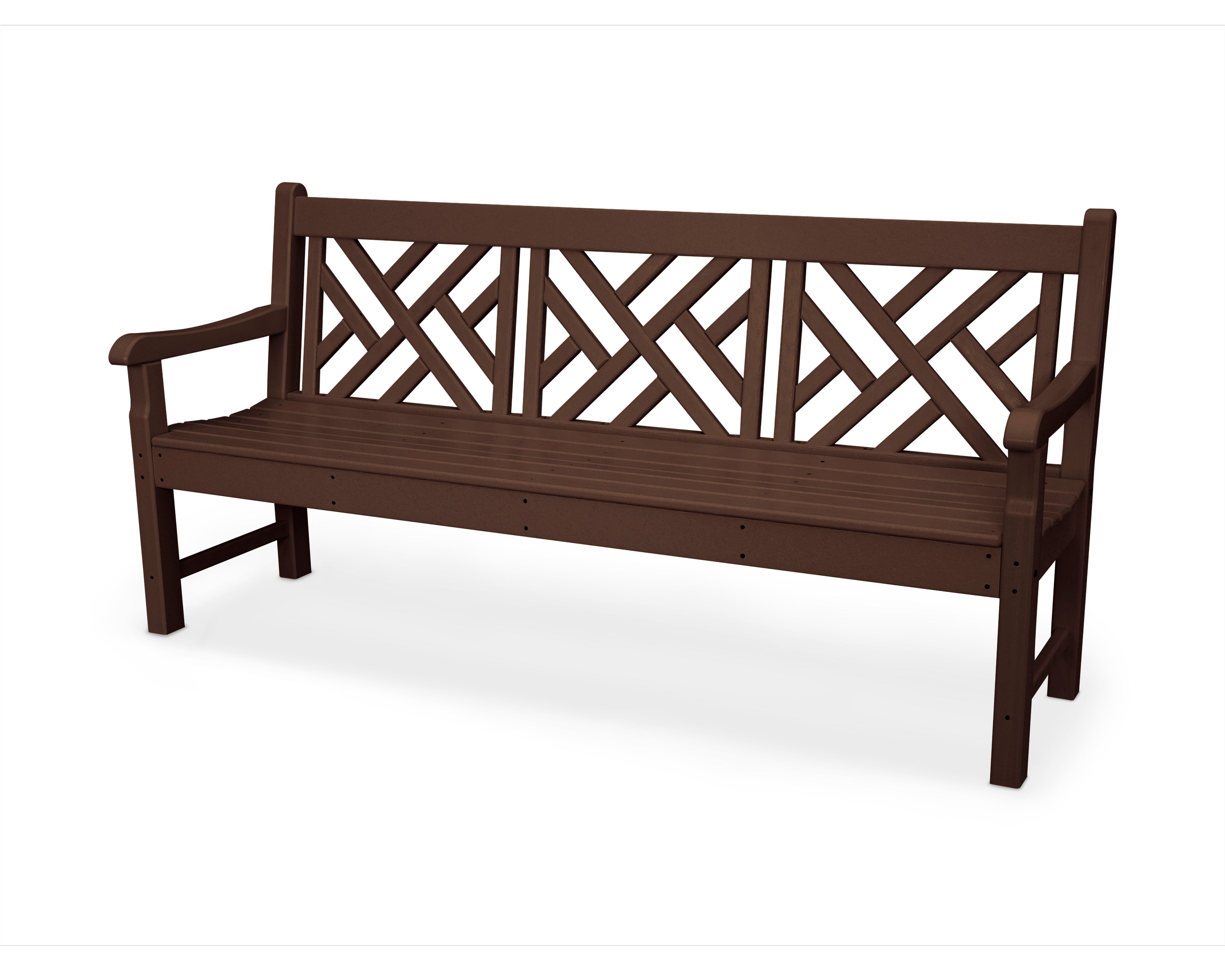 POLYWOOD® Rockford 72" Chippendale Bench in Mahogany