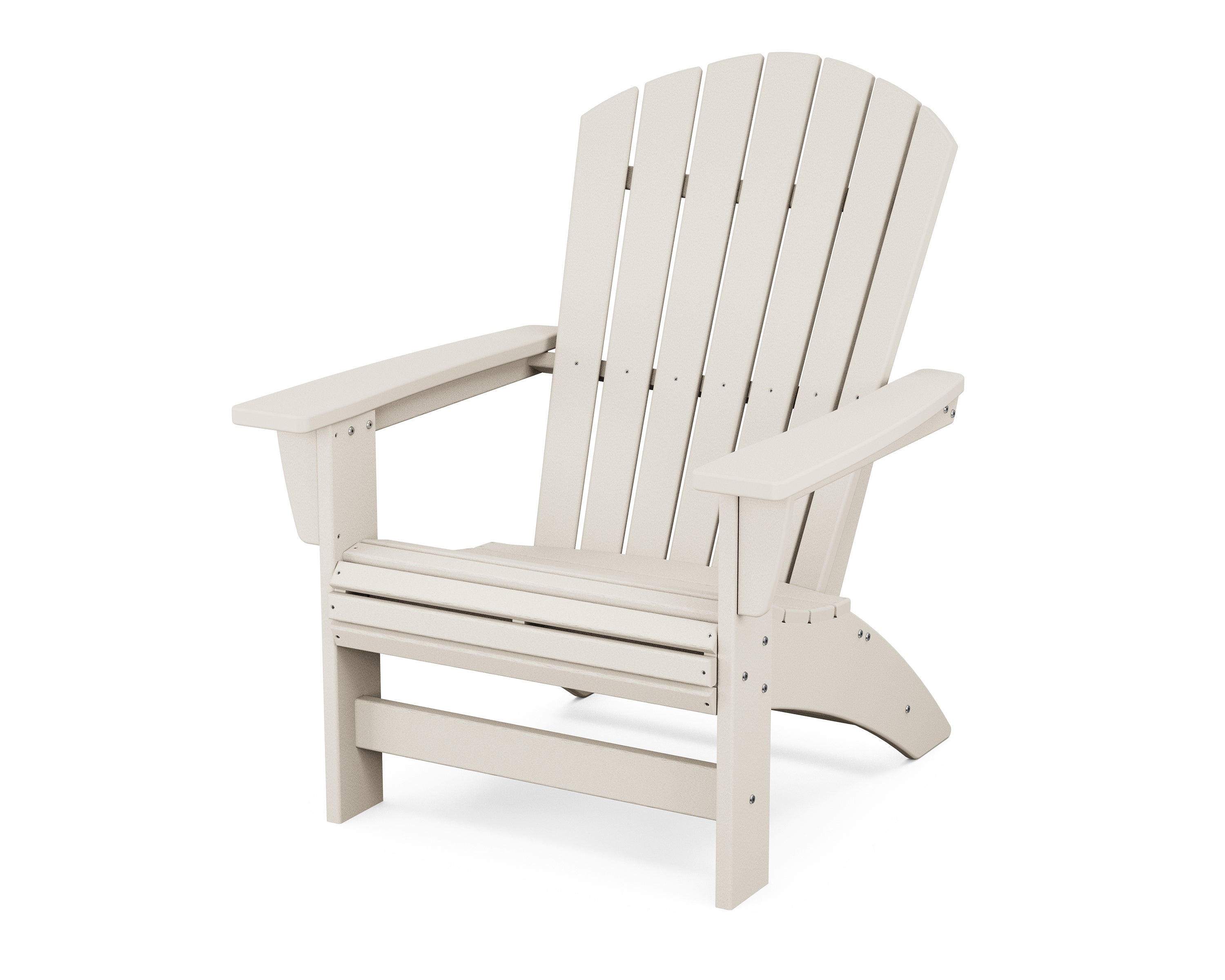 POLYWOOD Nautical Grand Adirondack Chair in Sand