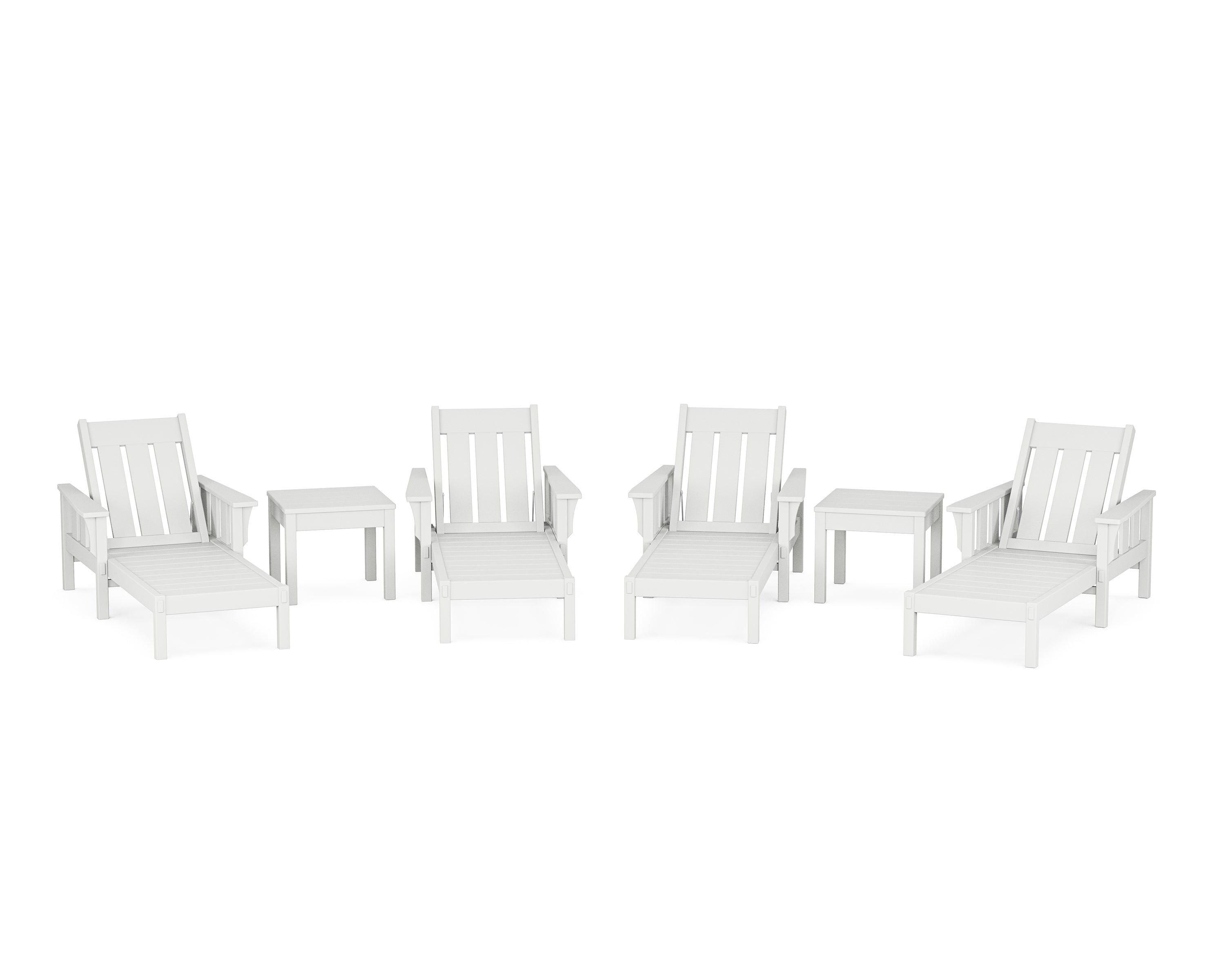 Martha Stewart by POLYWOOD Acadia 6-Piece Chaise Set in White