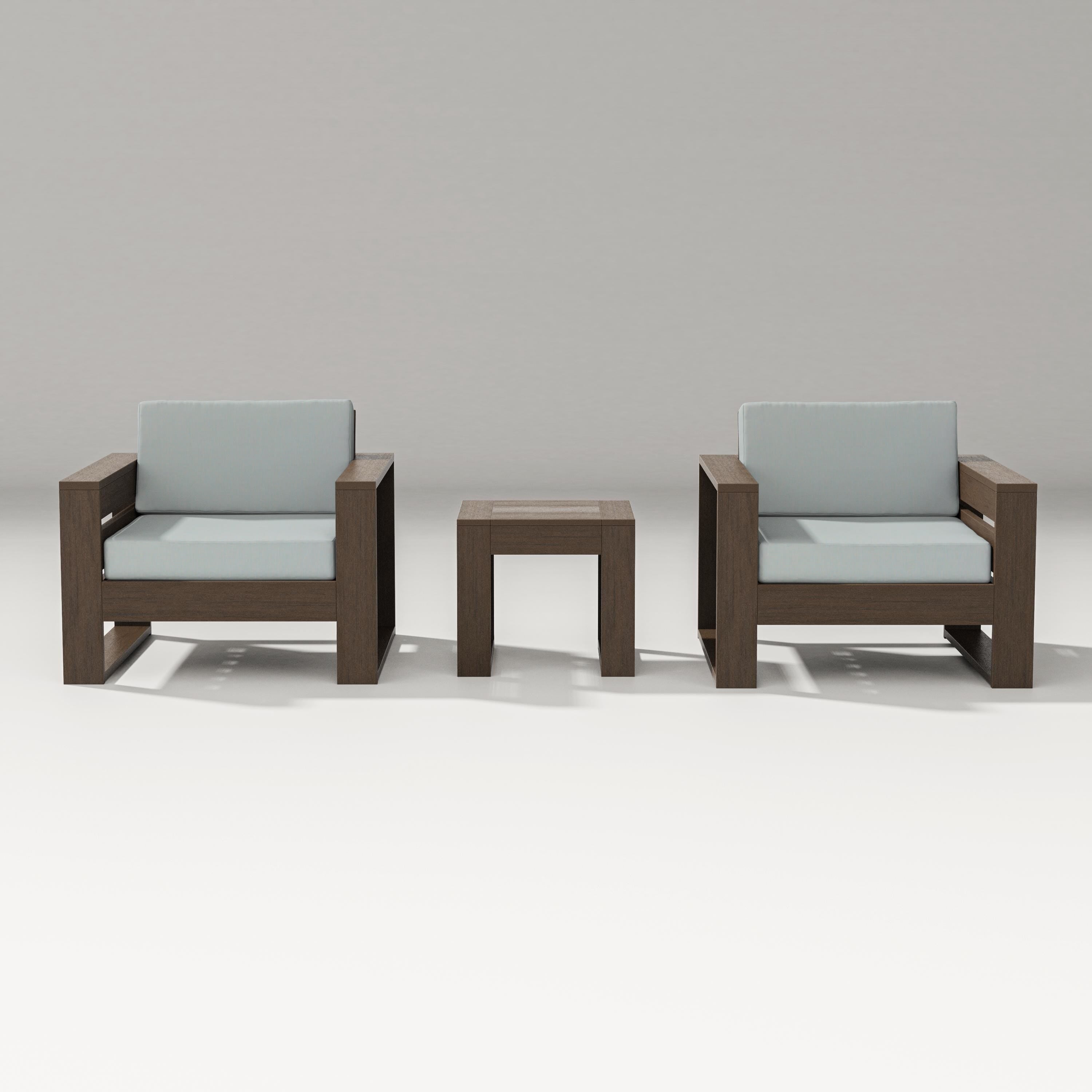 PW Designer Series Latitude 3-Piece Lounge Chair Set in Kona / Spa