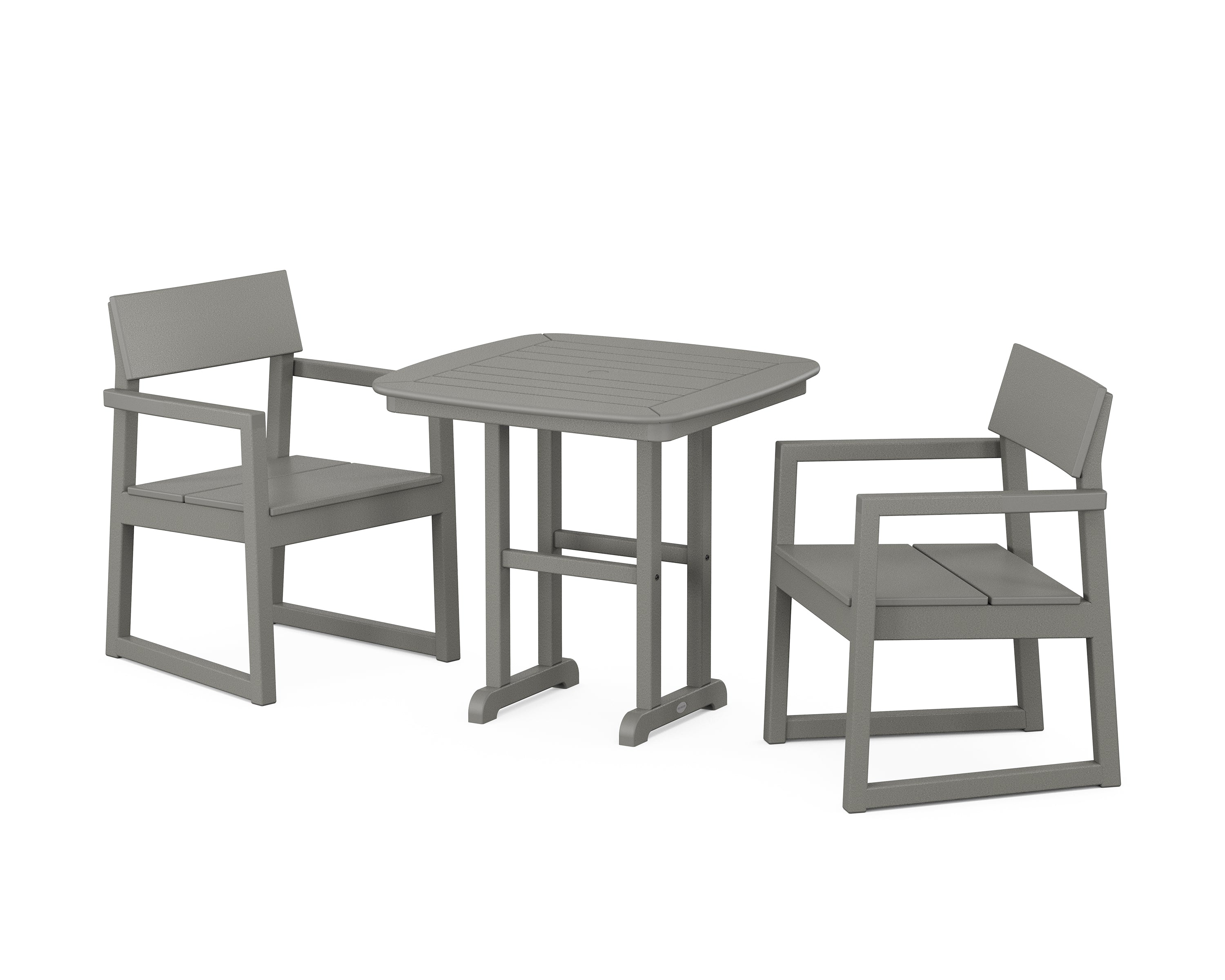 POLYWOOD® EDGE 3-Piece Dining Set in Slate Grey