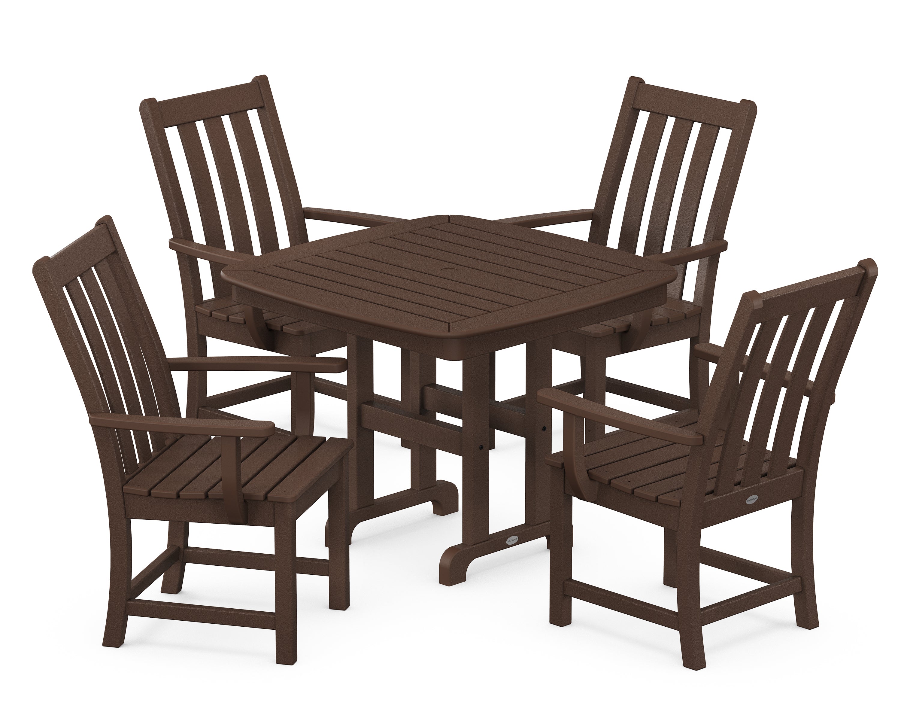 POLYWOOD® Vineyard 5-Piece Dining Set in Mahogany