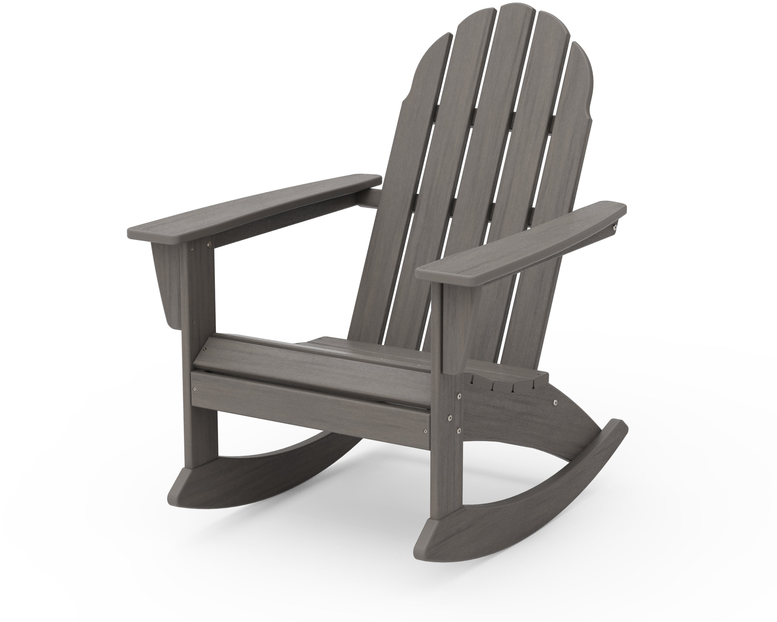 POLYWOOD Vineyard Adirondack Rocking Chair in Driftwood