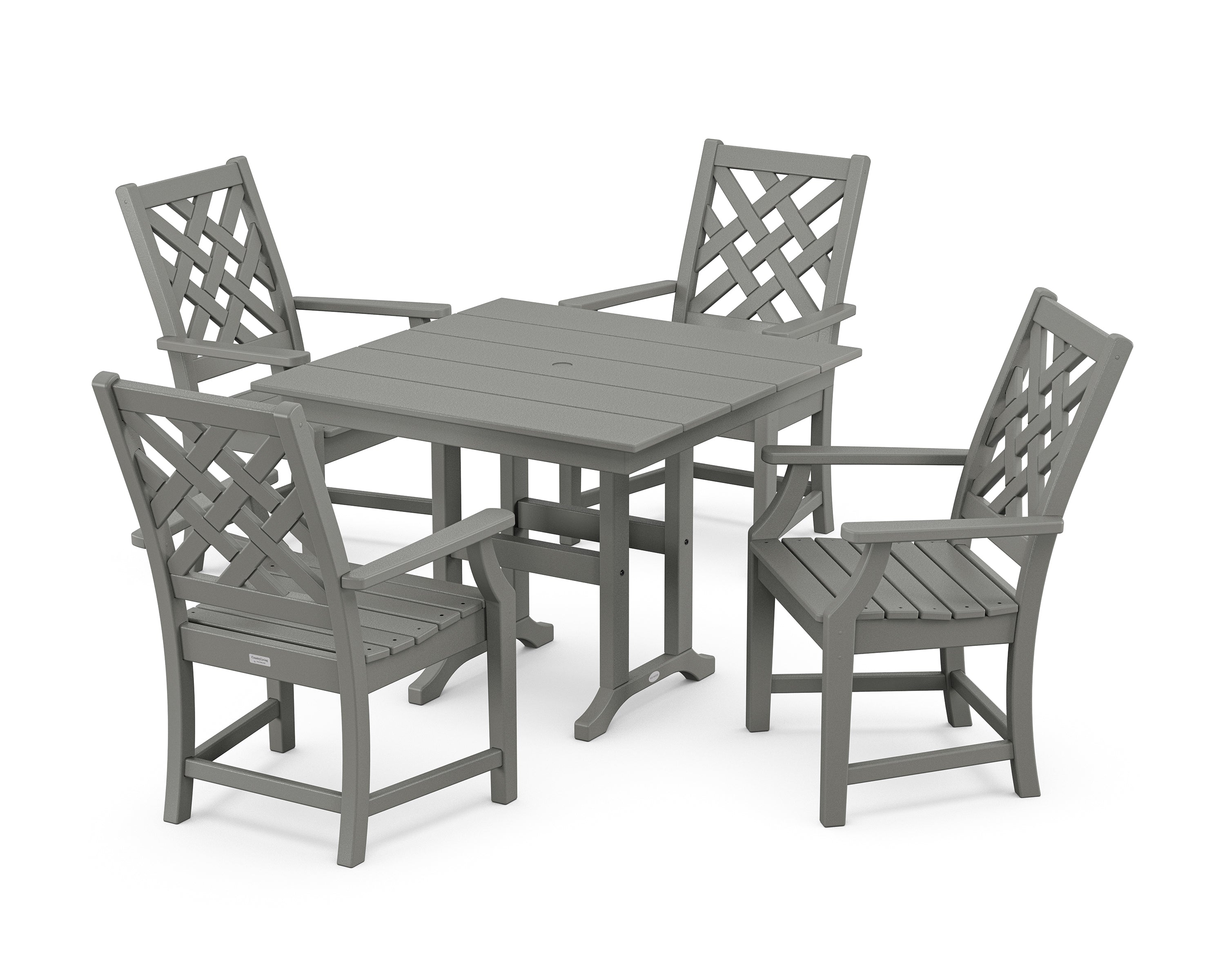 Country Living Wovendale 5-Piece Farmhouse Dining Set in Slate Grey