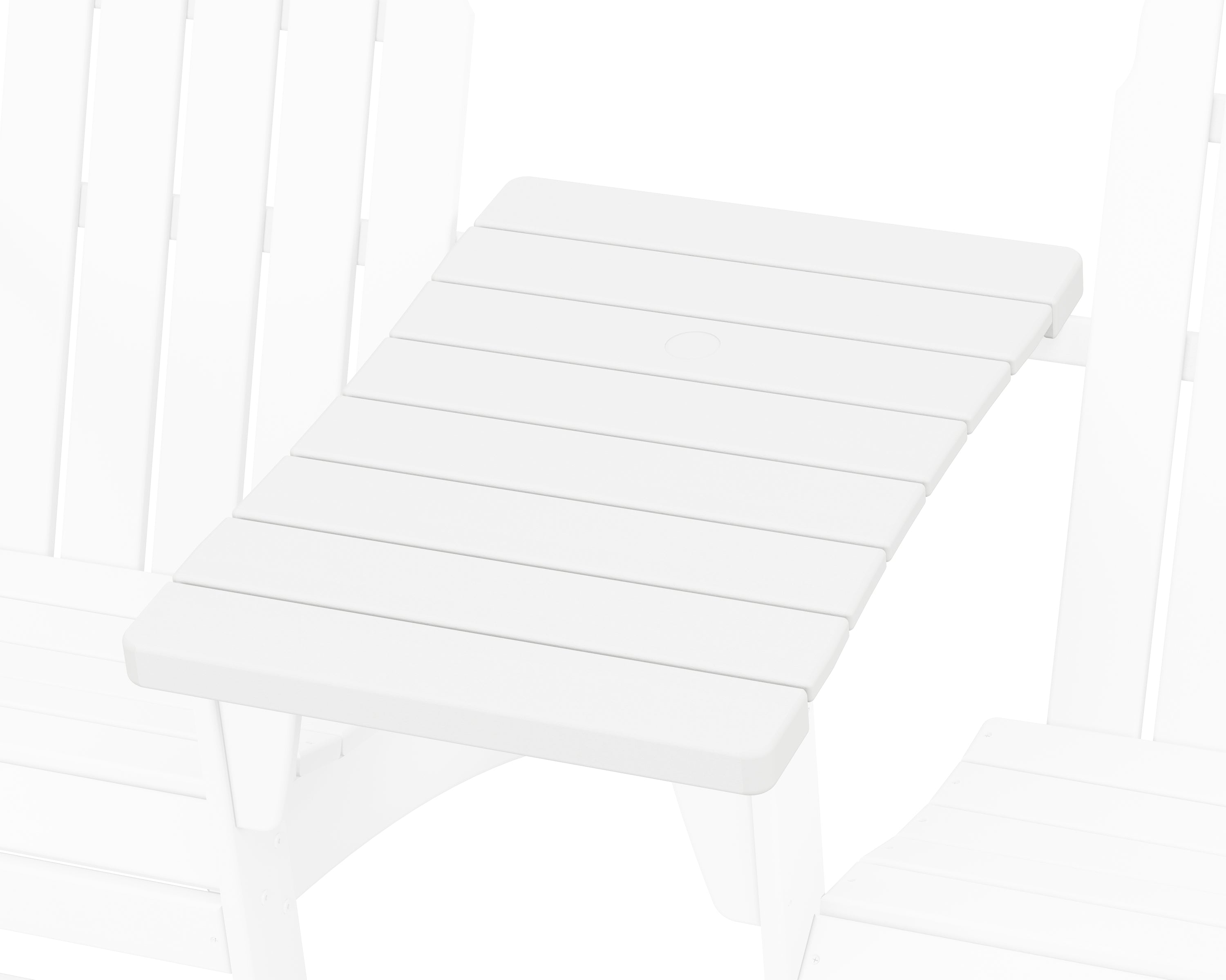 POLYWOOD 400 Series Straight Adirondack Connecting Table in White