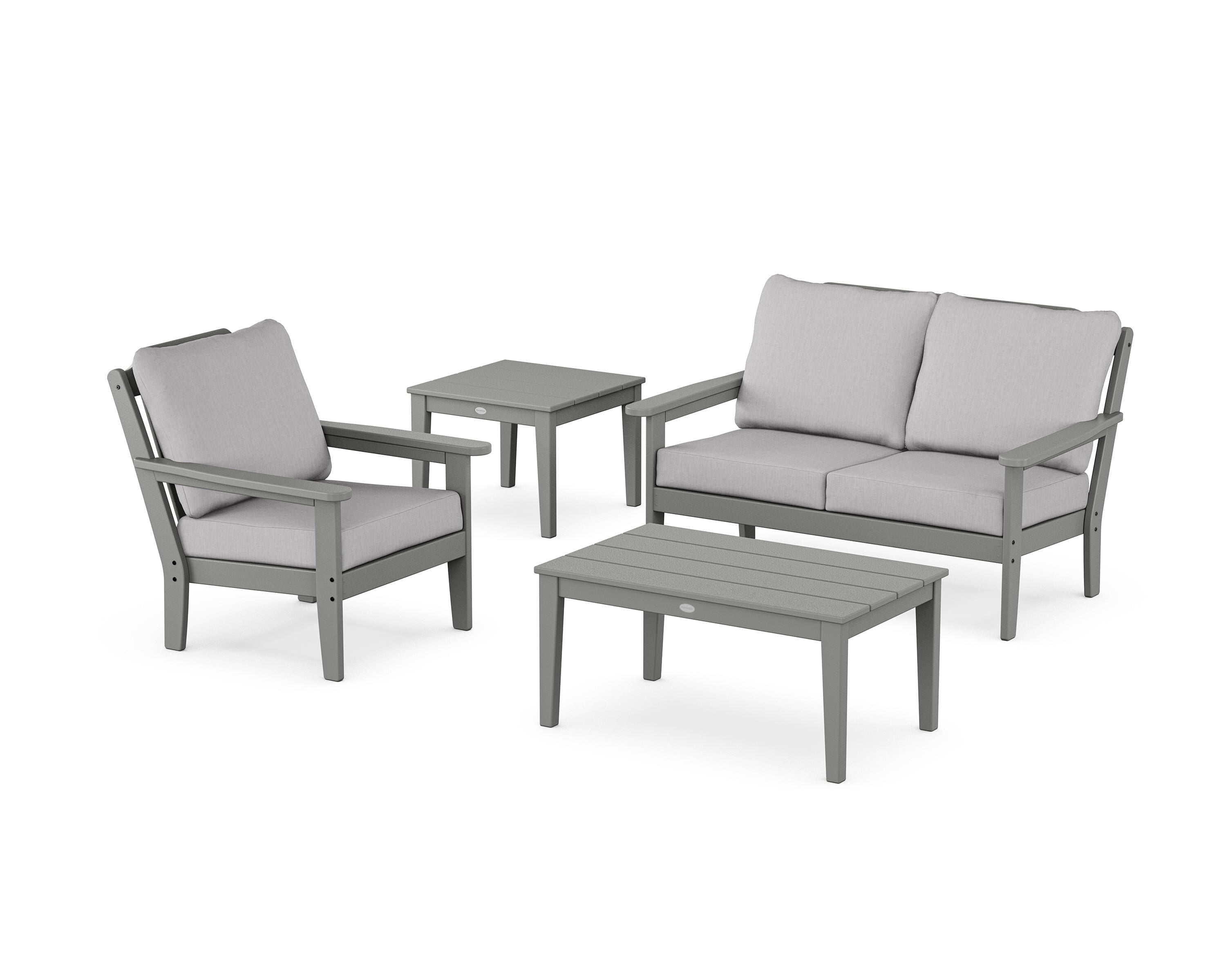 Country Living Wovendale 4-Piece Deep Seating Set in Slate Grey / Granite