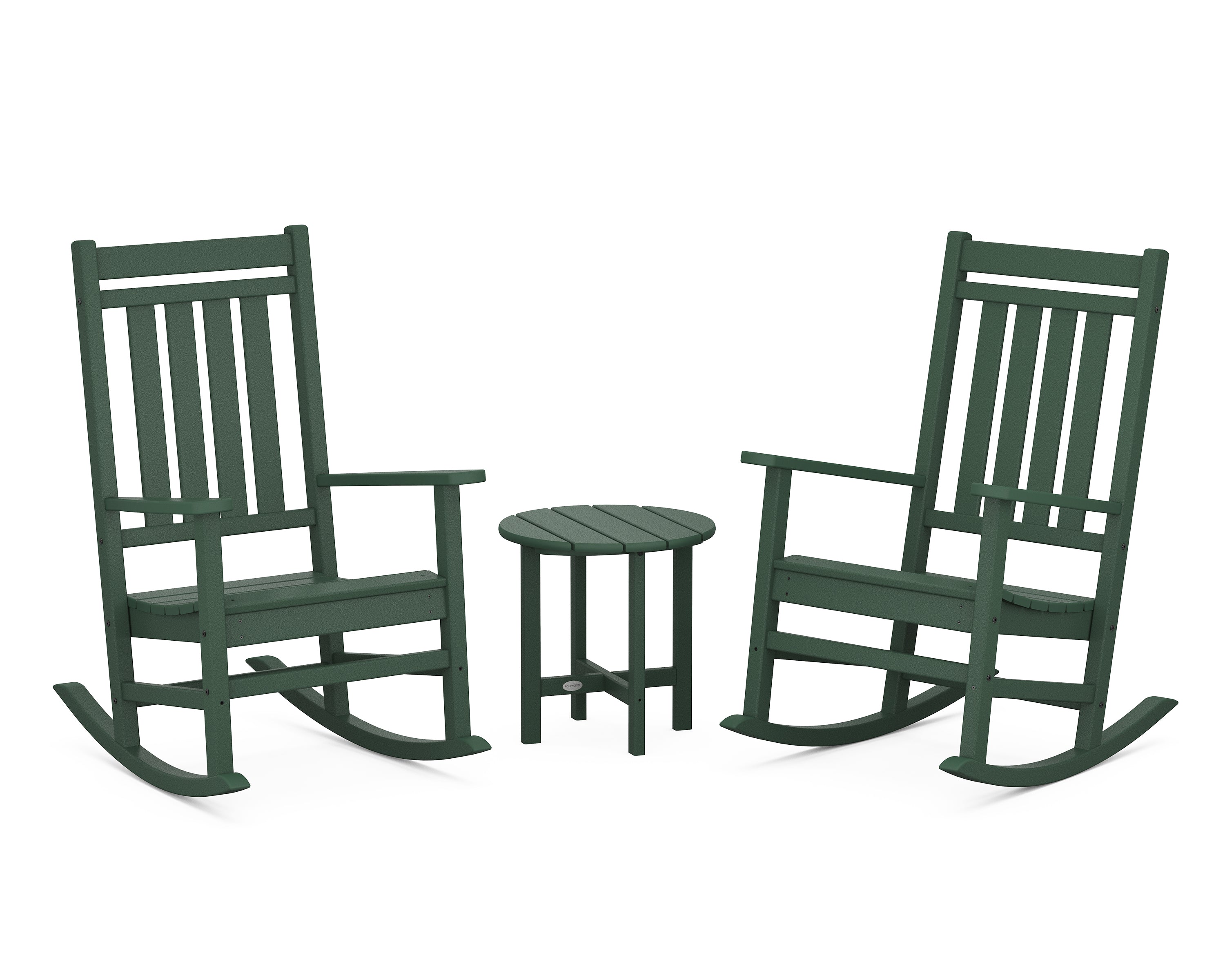 POLYWOOD® Estate 3-Piece Rocking Chair Set in Green