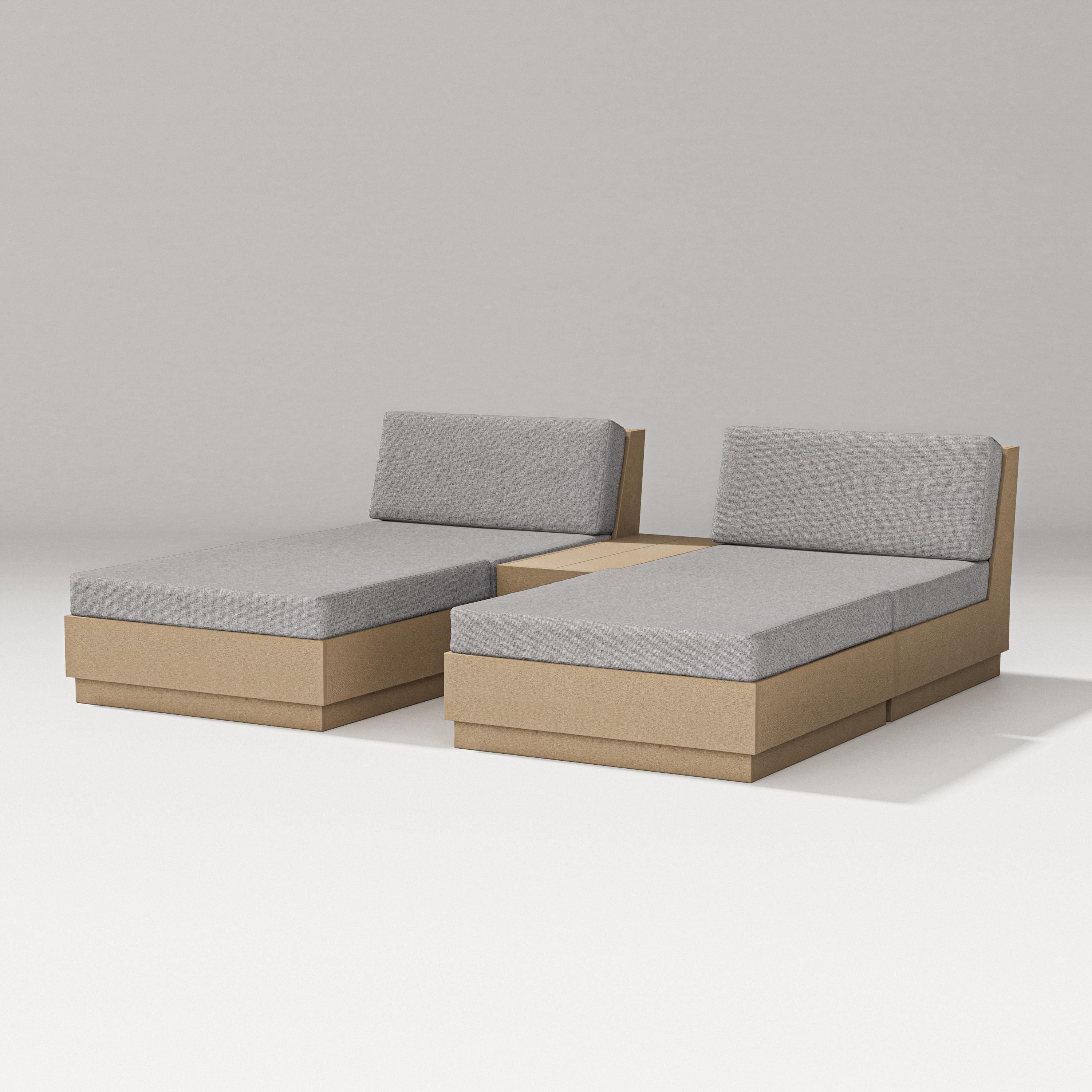 PW Designer Series Elevate Double Chaise Set in Vintage Sahara / Grey Mist