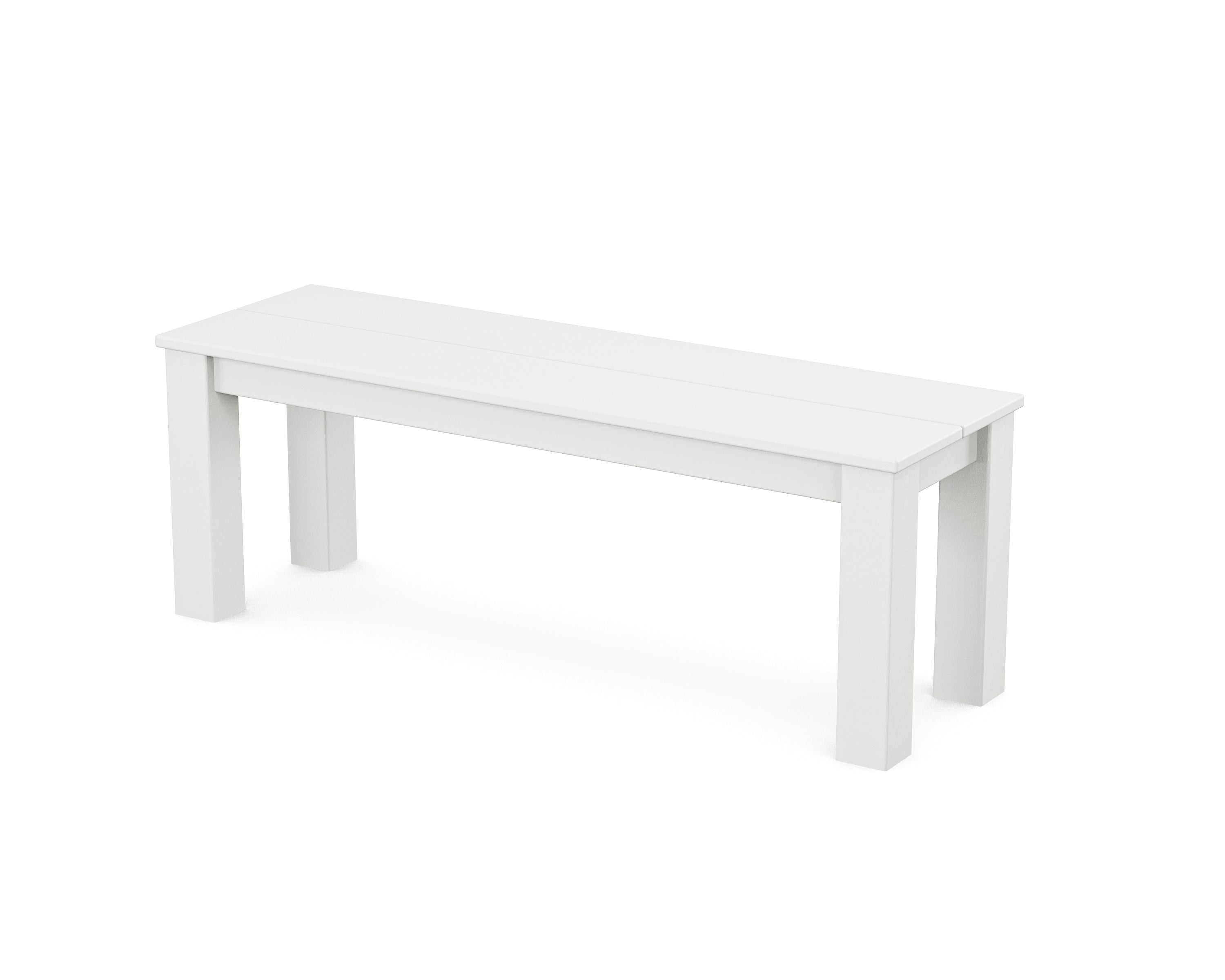 POLYWOOD® Studio Parsons 48” Bench in White