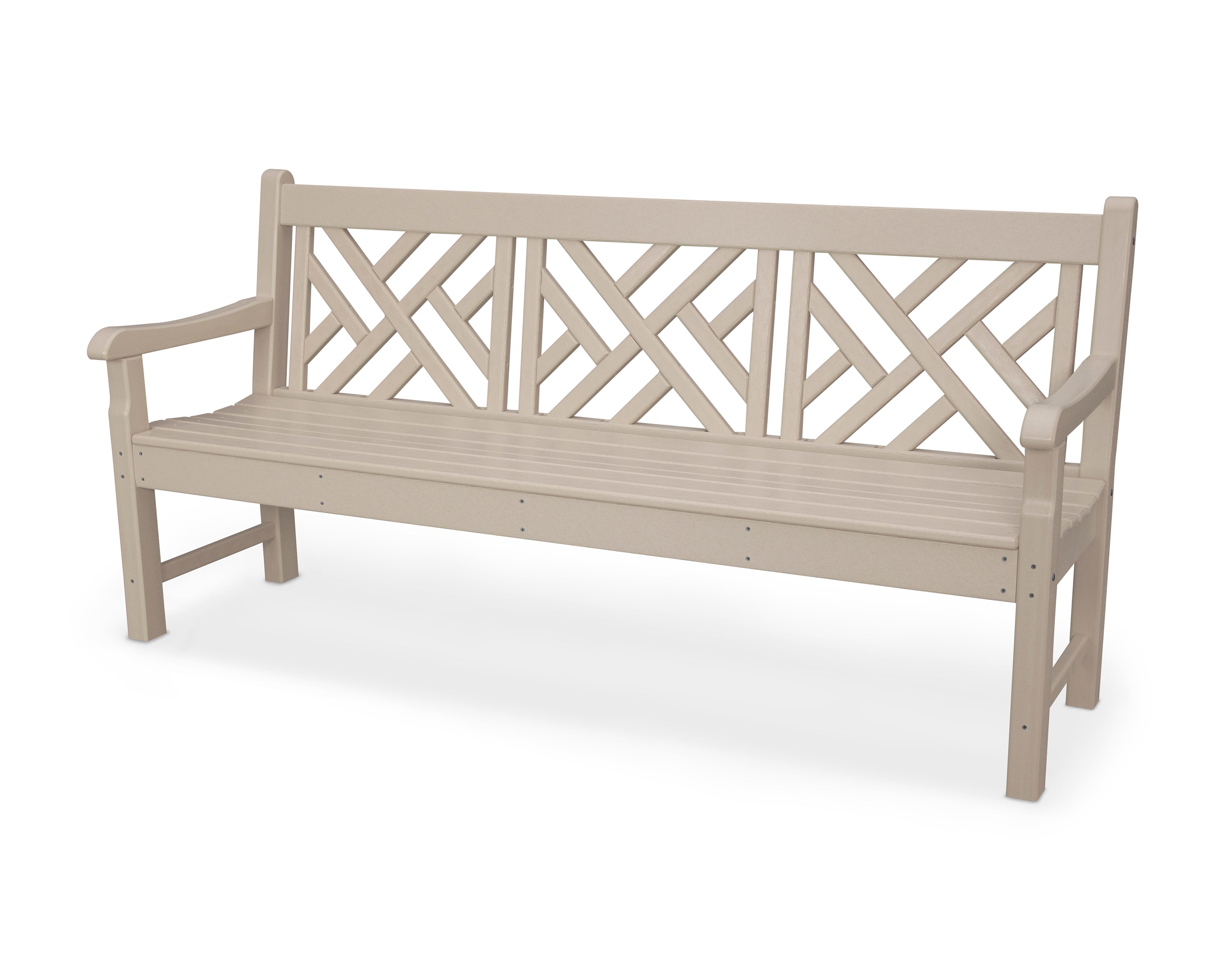 POLYWOOD® Rockford 72" Chippendale Bench in Sand