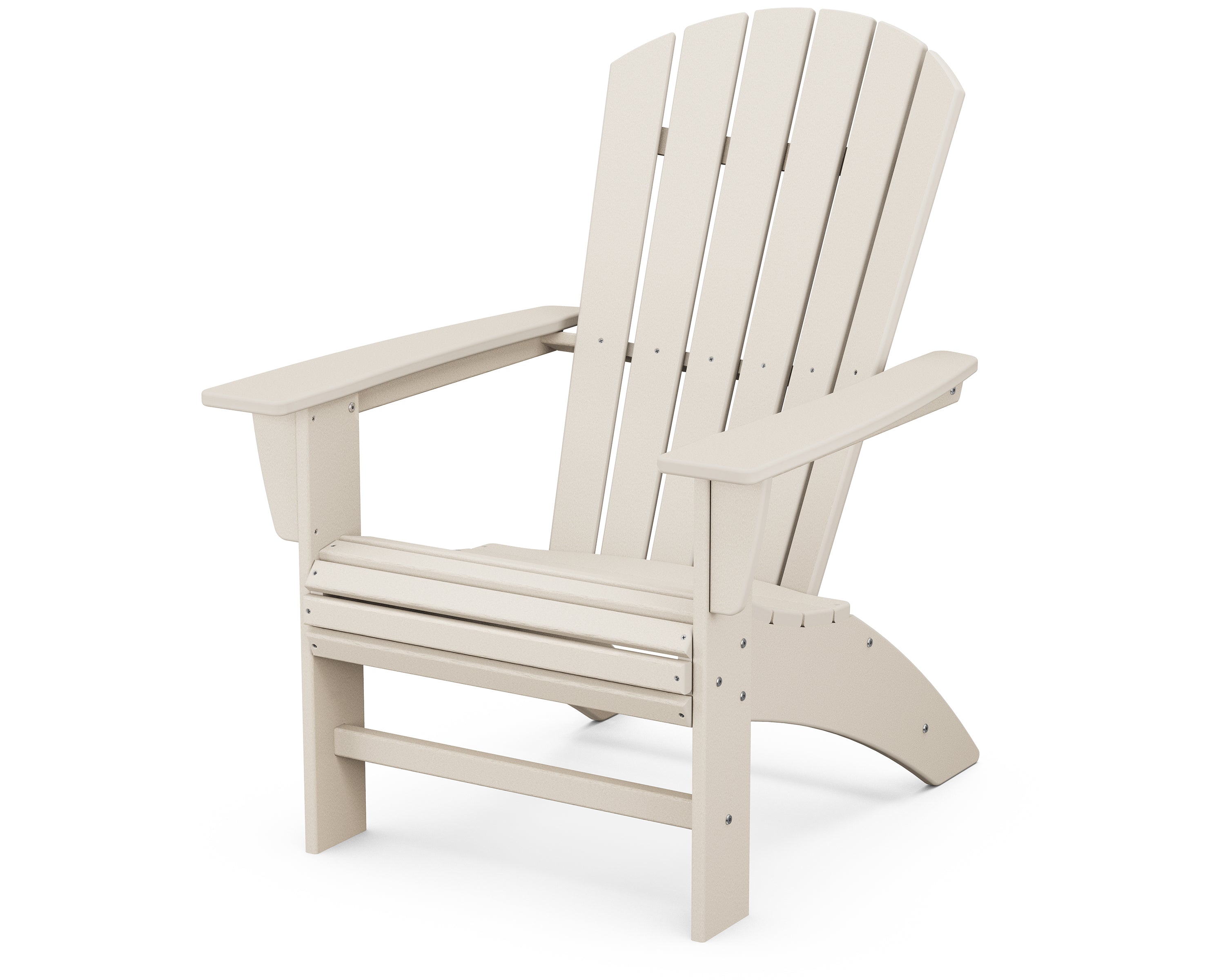 POLYWOOD Nautical Curveback Adirondack Chair in Sand