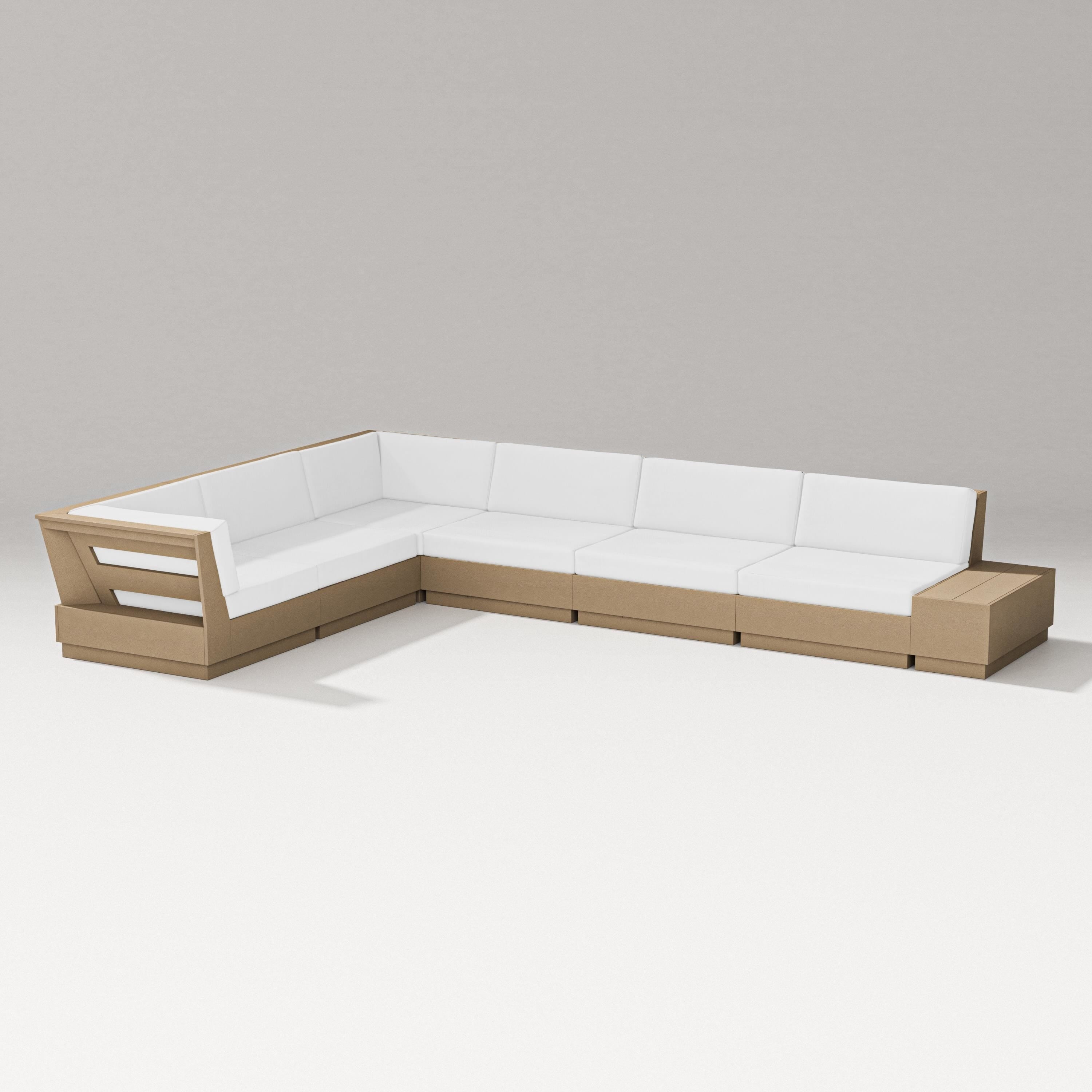 PW Designer Series Elevate 7-Piece Corner Sectional in Vintage Sahara / Natural