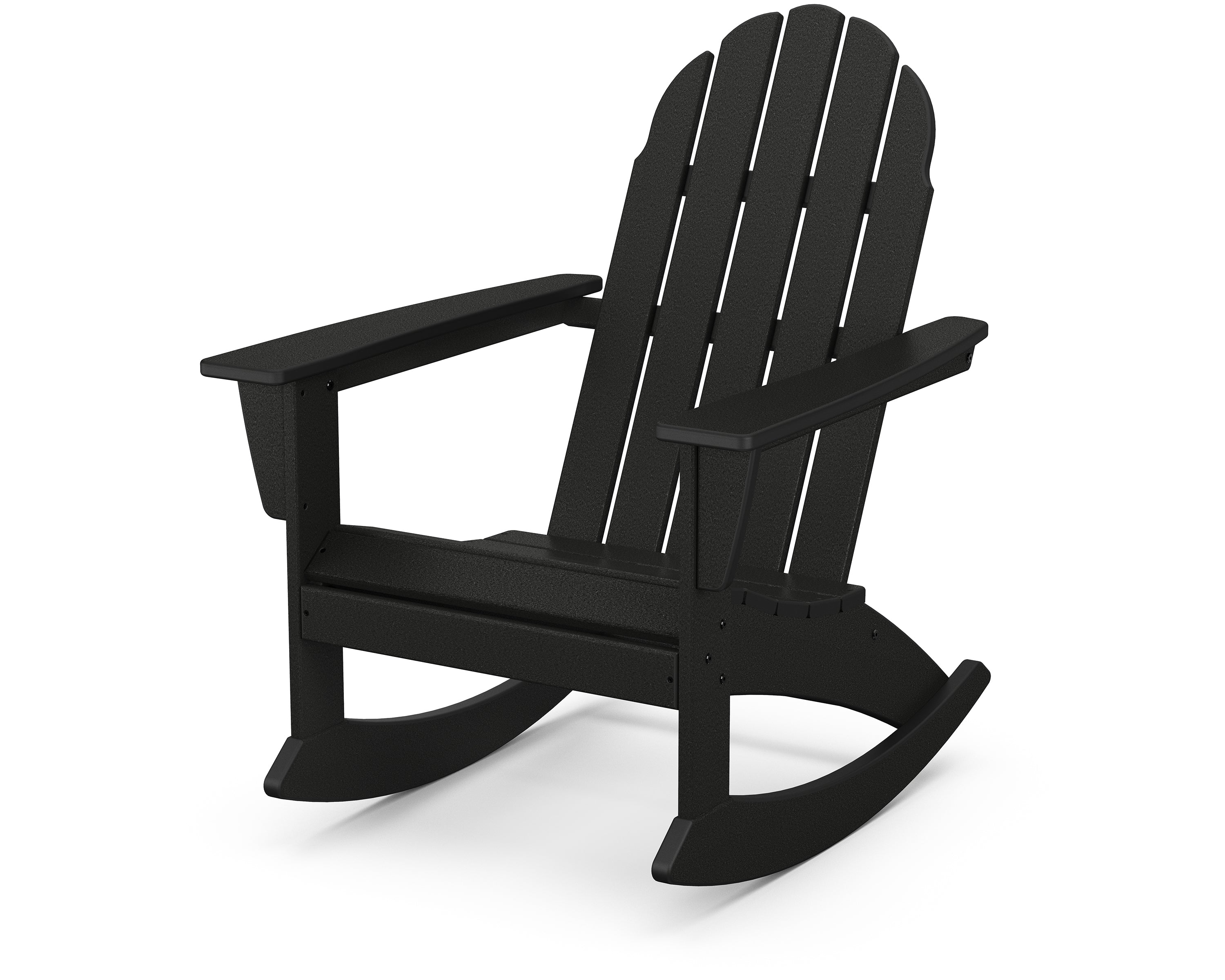 POLYWOOD® Vineyard Adirondack Rocking Chair in Black