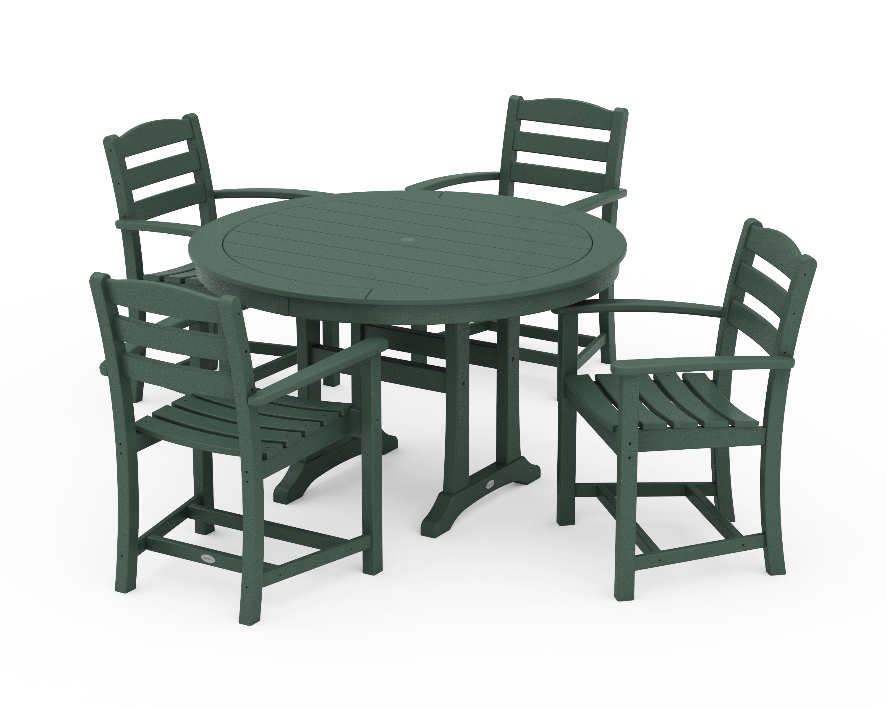 POLYWOOD La Casa Café 5-Piece Arm Chair Dining Set in Green
