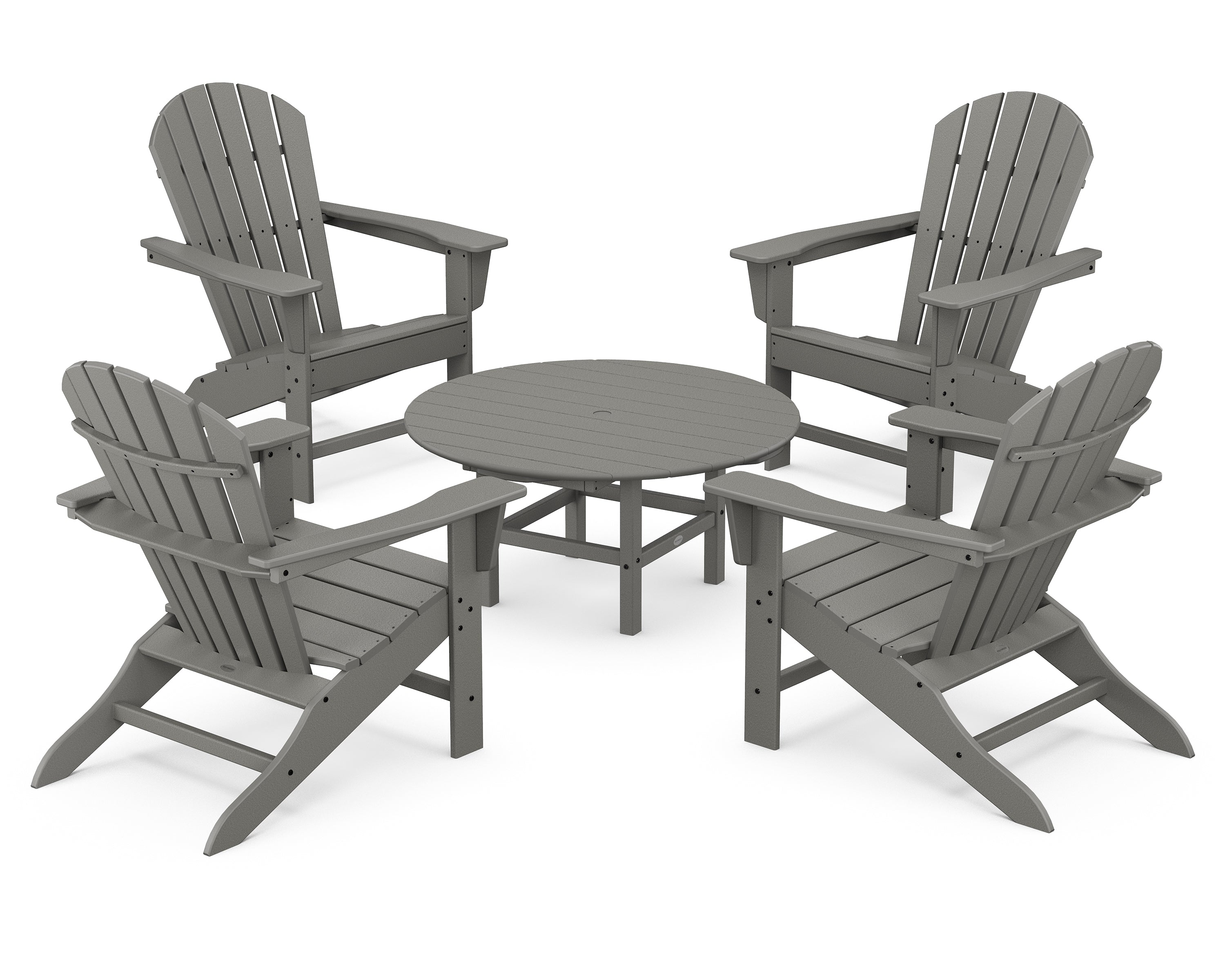 POLYWOOD® South Beach 5-Piece Conversation Group in Slate Grey