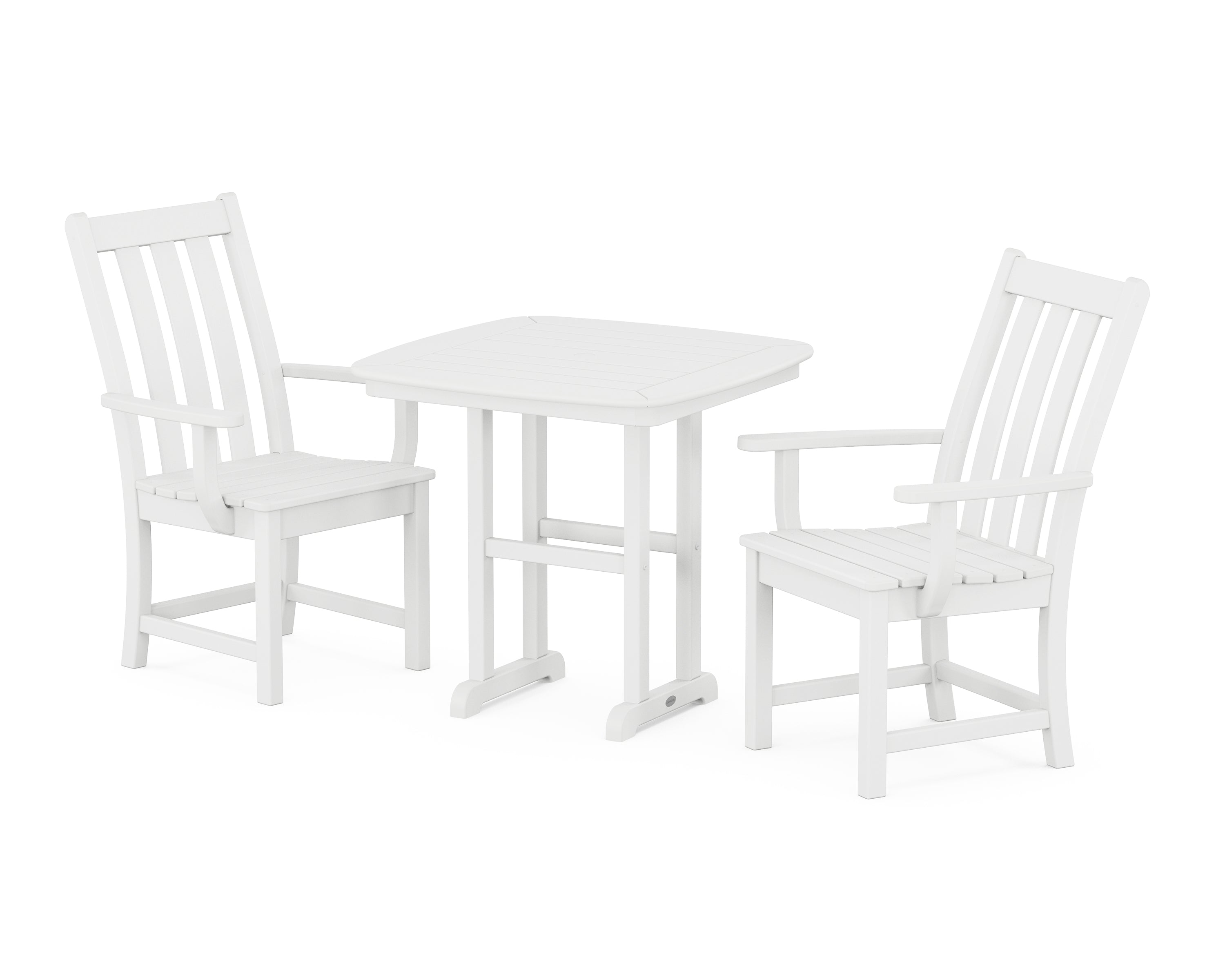 POLYWOOD® Vineyard 3-Piece Dining Set in White