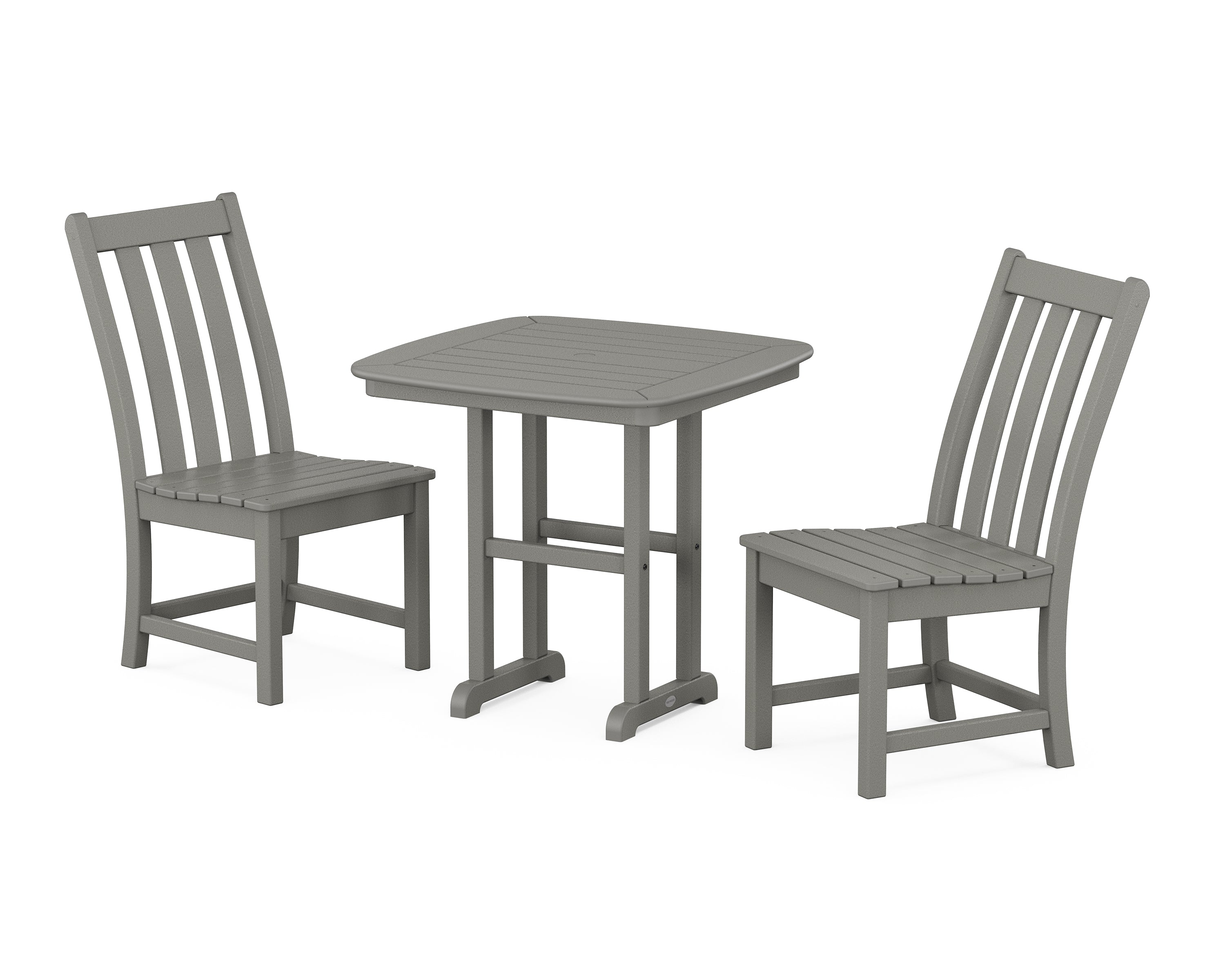 POLYWOOD® Vineyard Side Chair 3-Piece Dining Set in Slate Grey