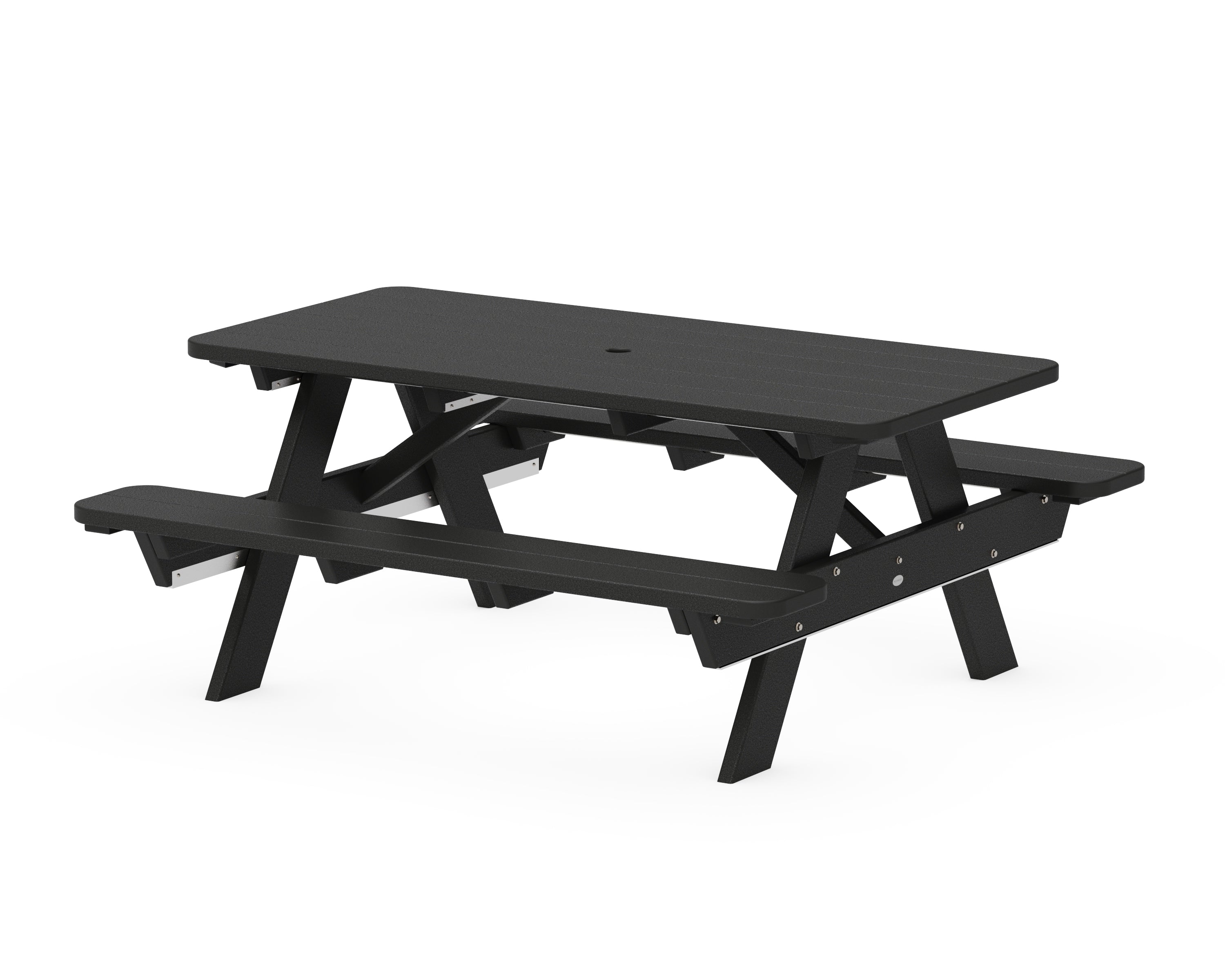 POLYWOOD Park 72" Picnic Table in Black