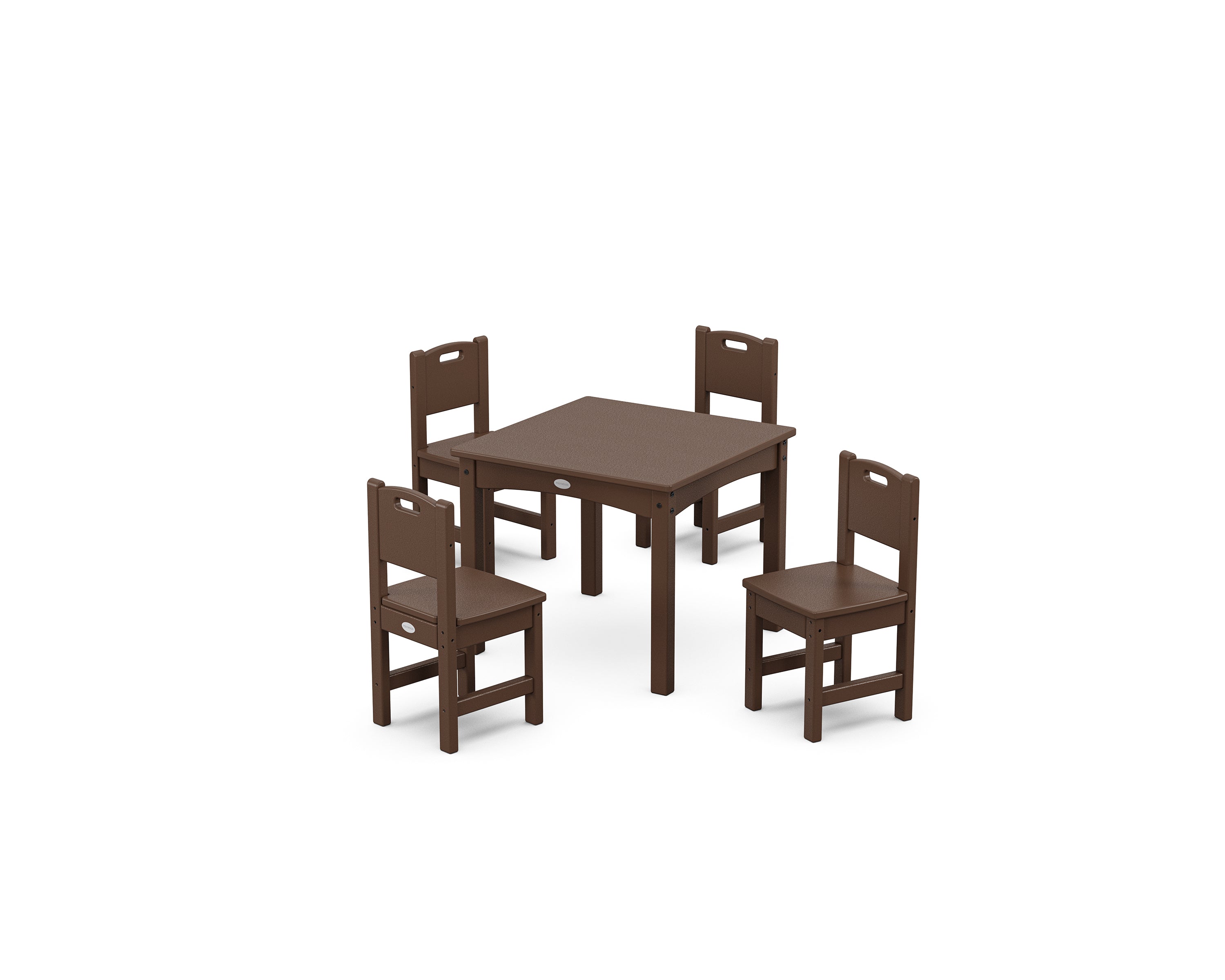 POLYWOOD Toddler 5-Piece Dining Set in Mahogany