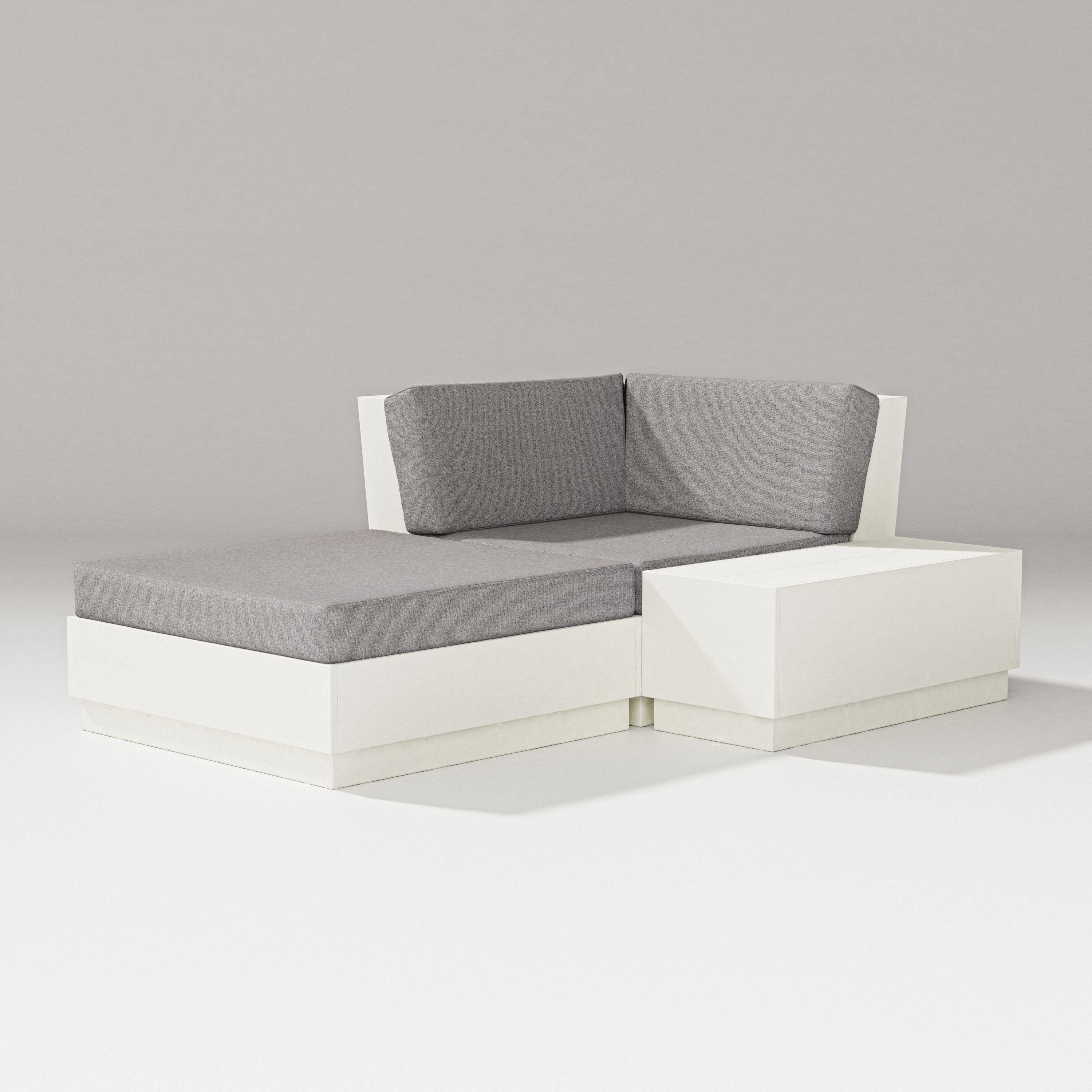 PW Designer Series Elevate Corner Chaise in Vintage White / Grey Mist