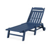 Country Living Cottage Chaise with Wheels in Navy