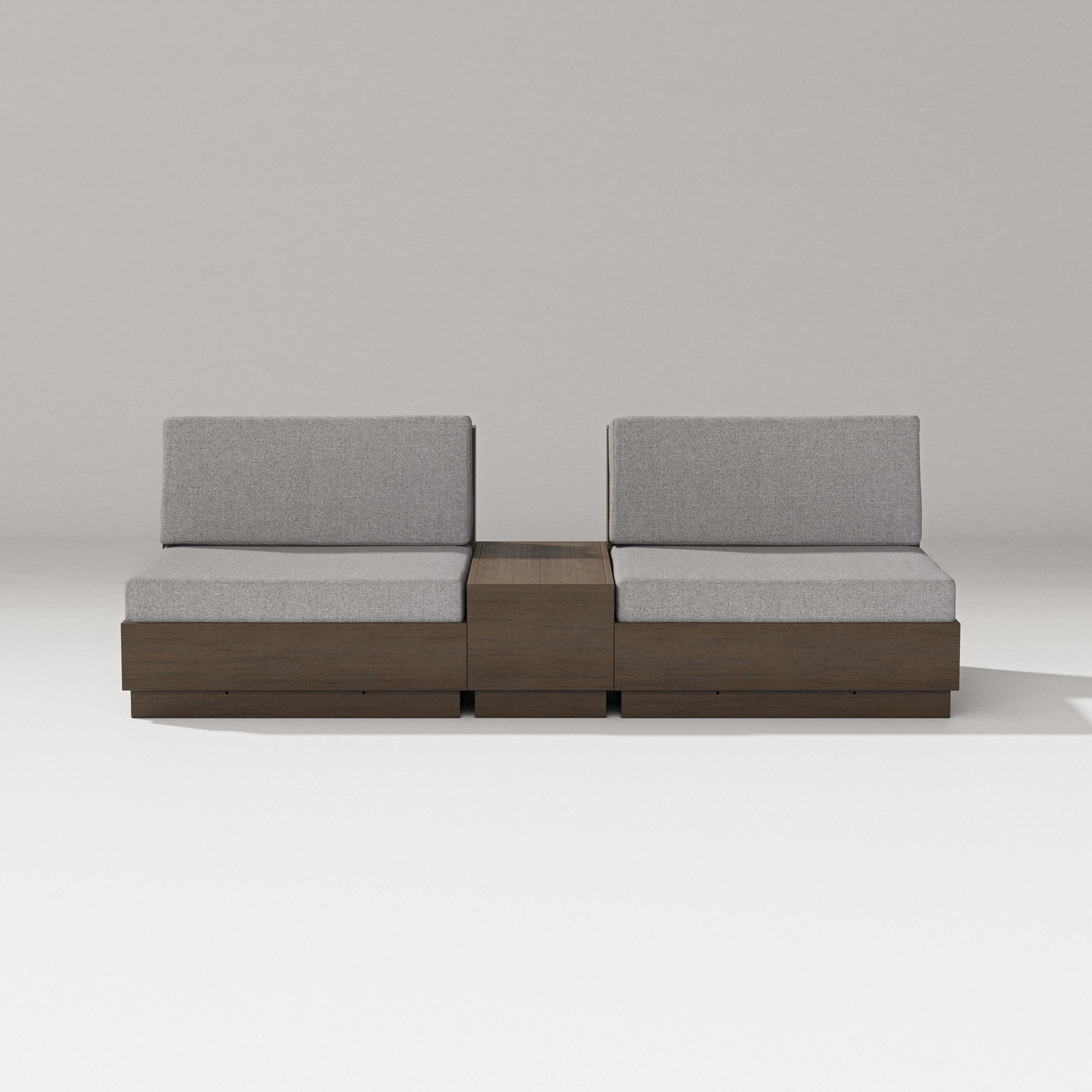 PW Designer Series Elevate Lounge Chair Set in Kona / Grey Mist